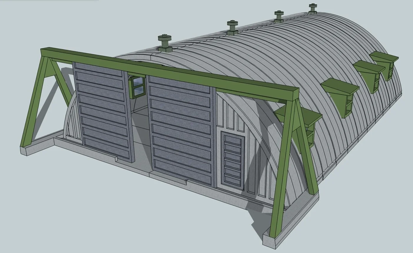 Modular Quonset Building / Hut, HO Scale Structure Kit — GoldenGateHobby