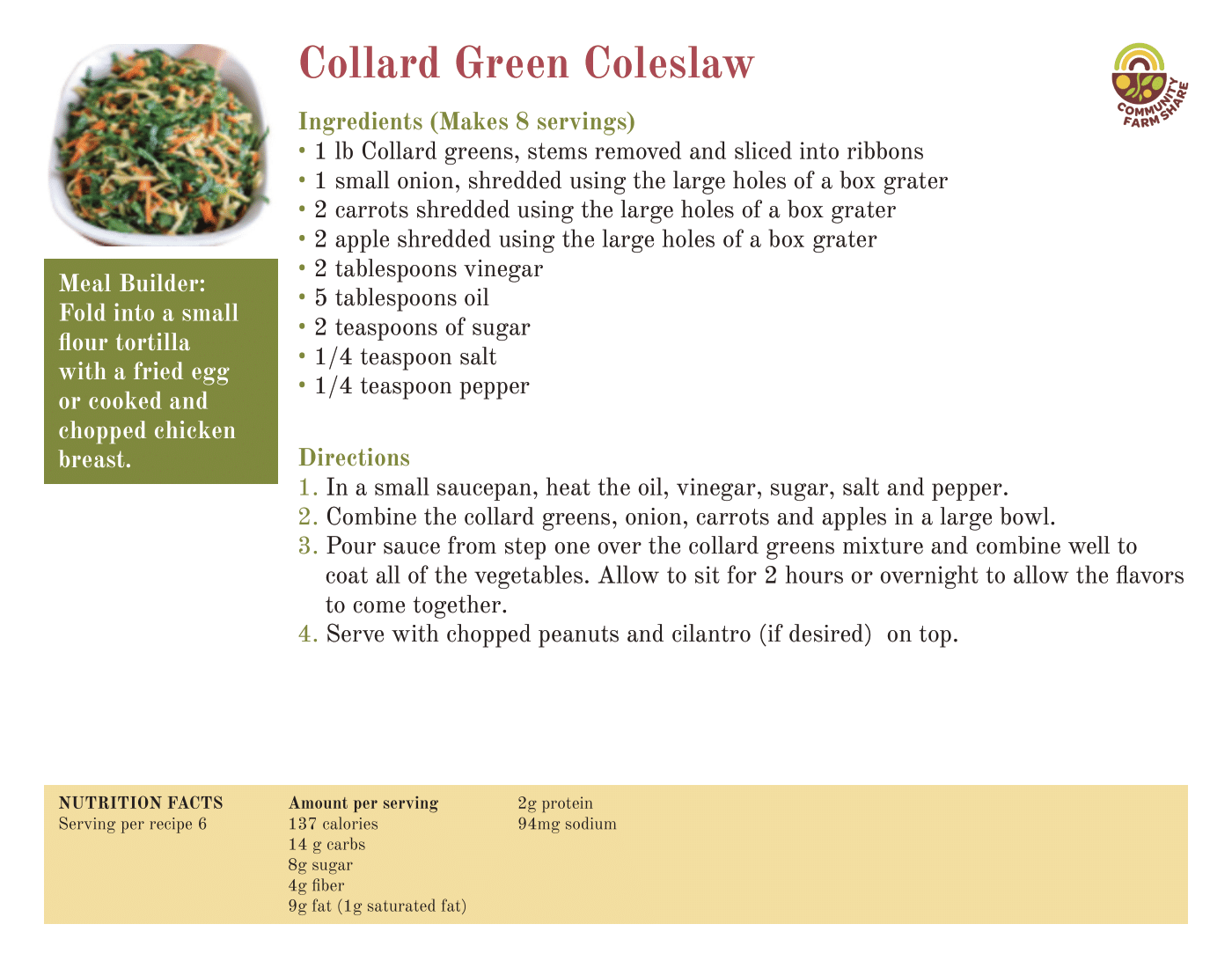 Collard Green Coleslaw