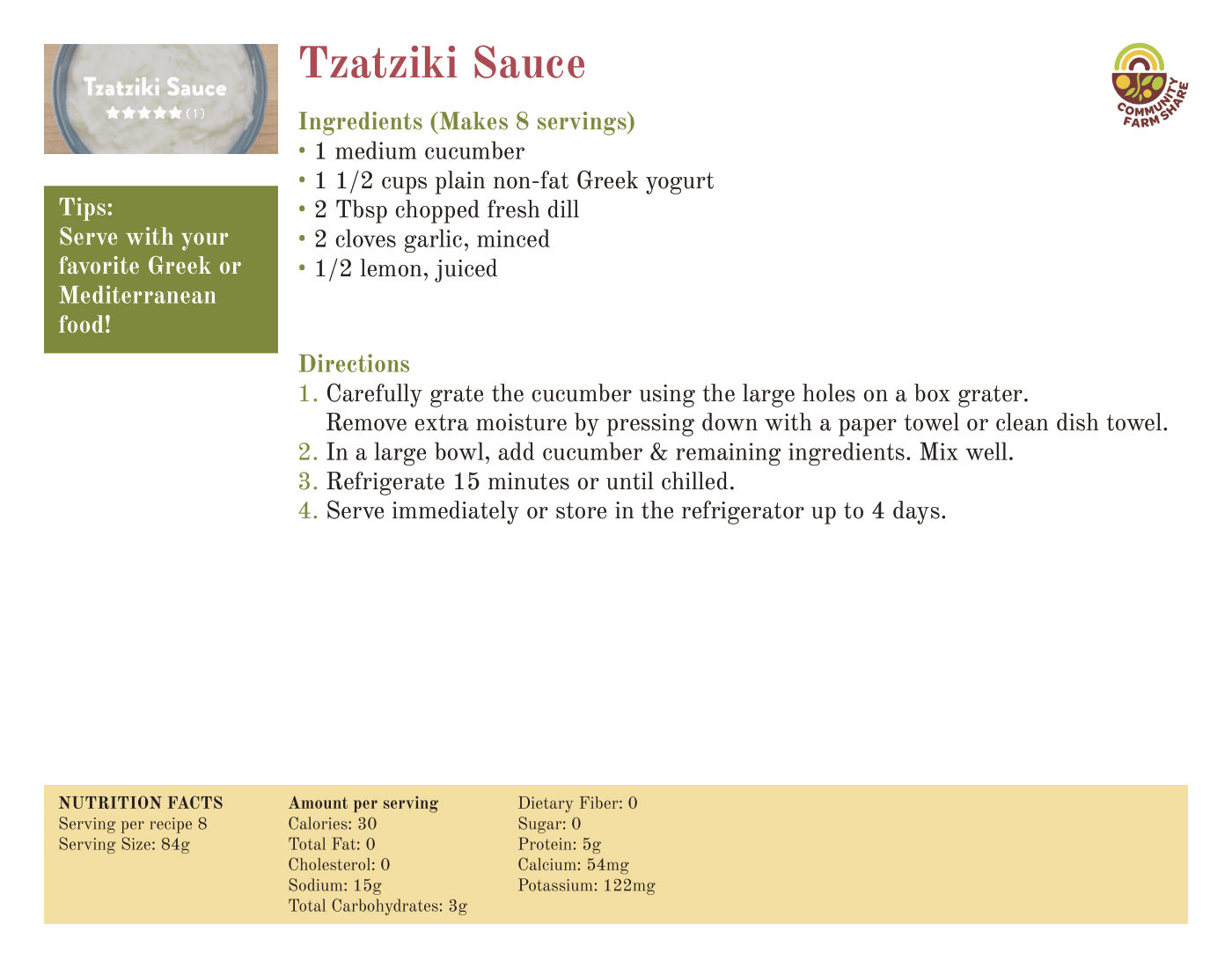 Tzatziki Sauce