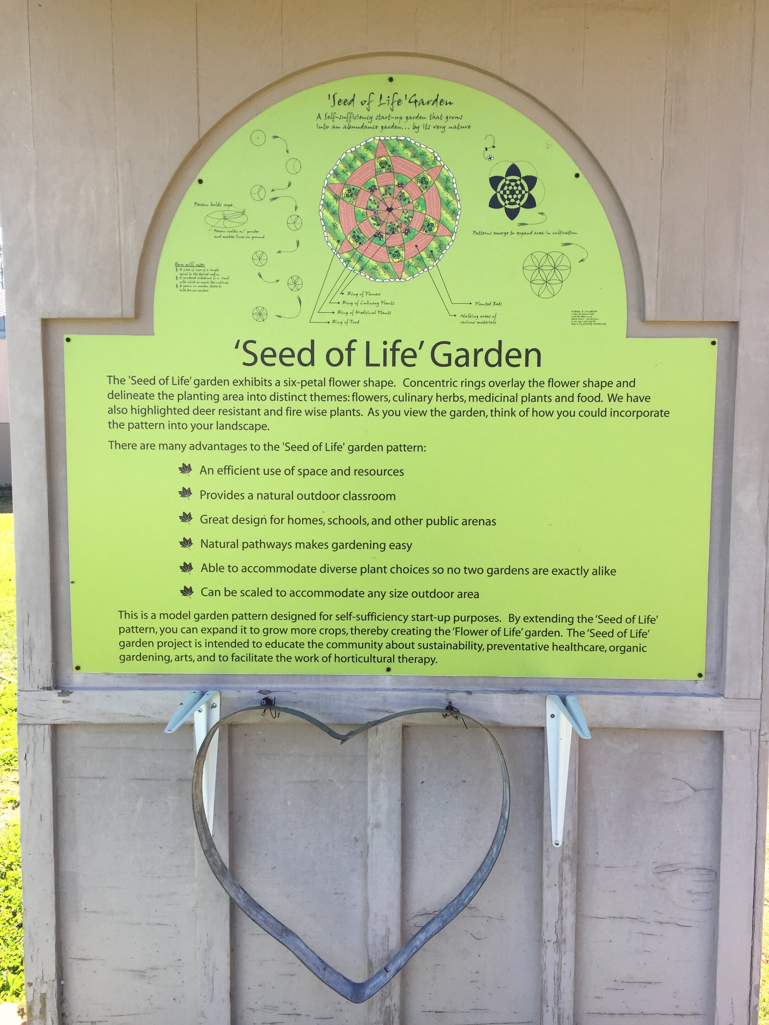Seed of Life Garden Design 17"x24"