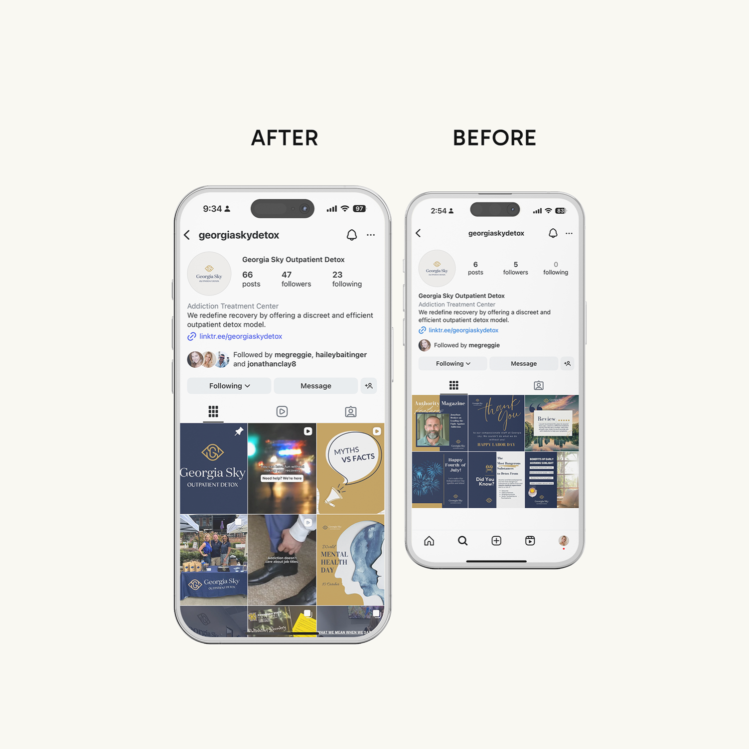 Before and After of Georgia Sky