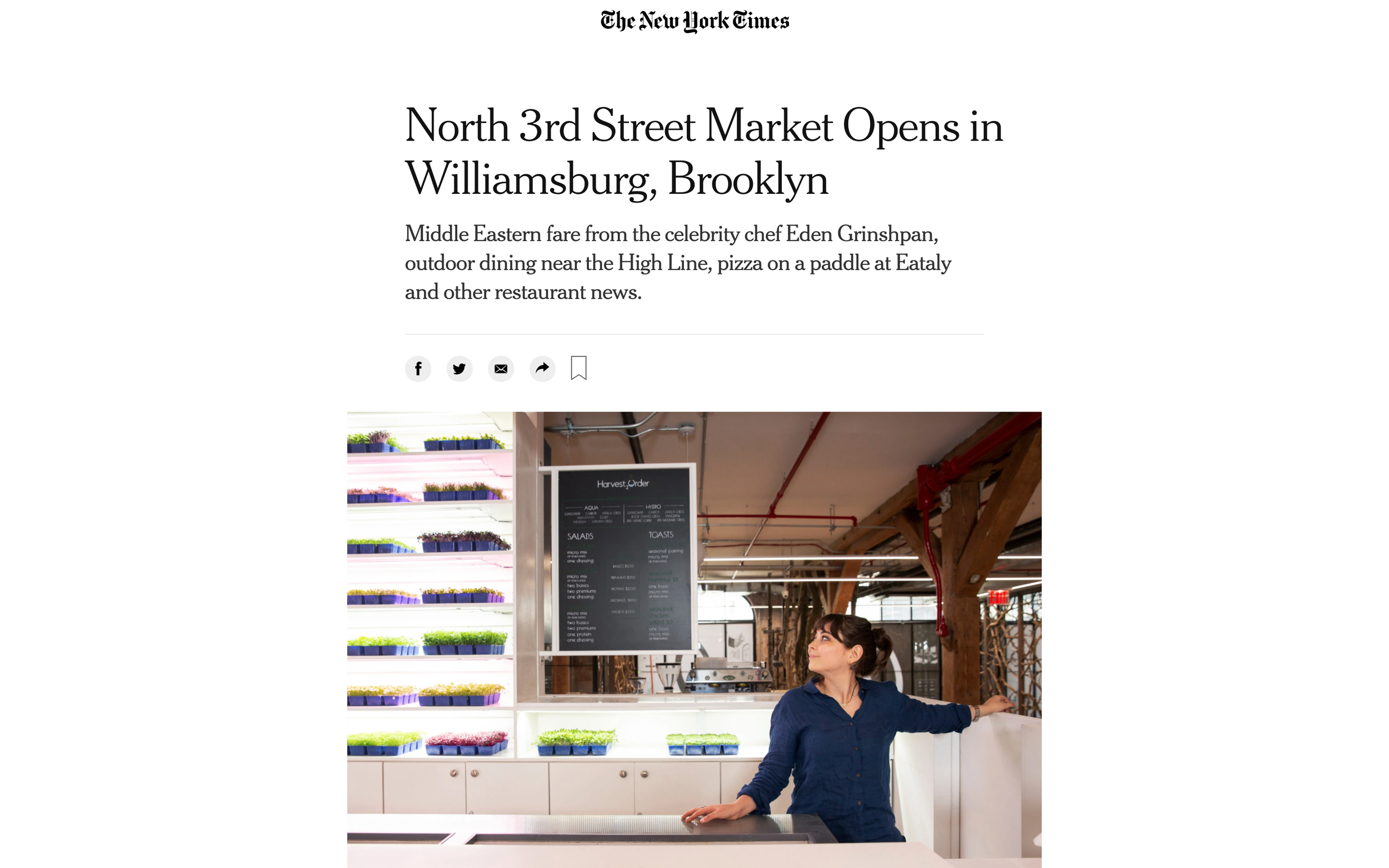 The New York Times, North 3rd Street Market Opens in Williamsburg, Brooklyn