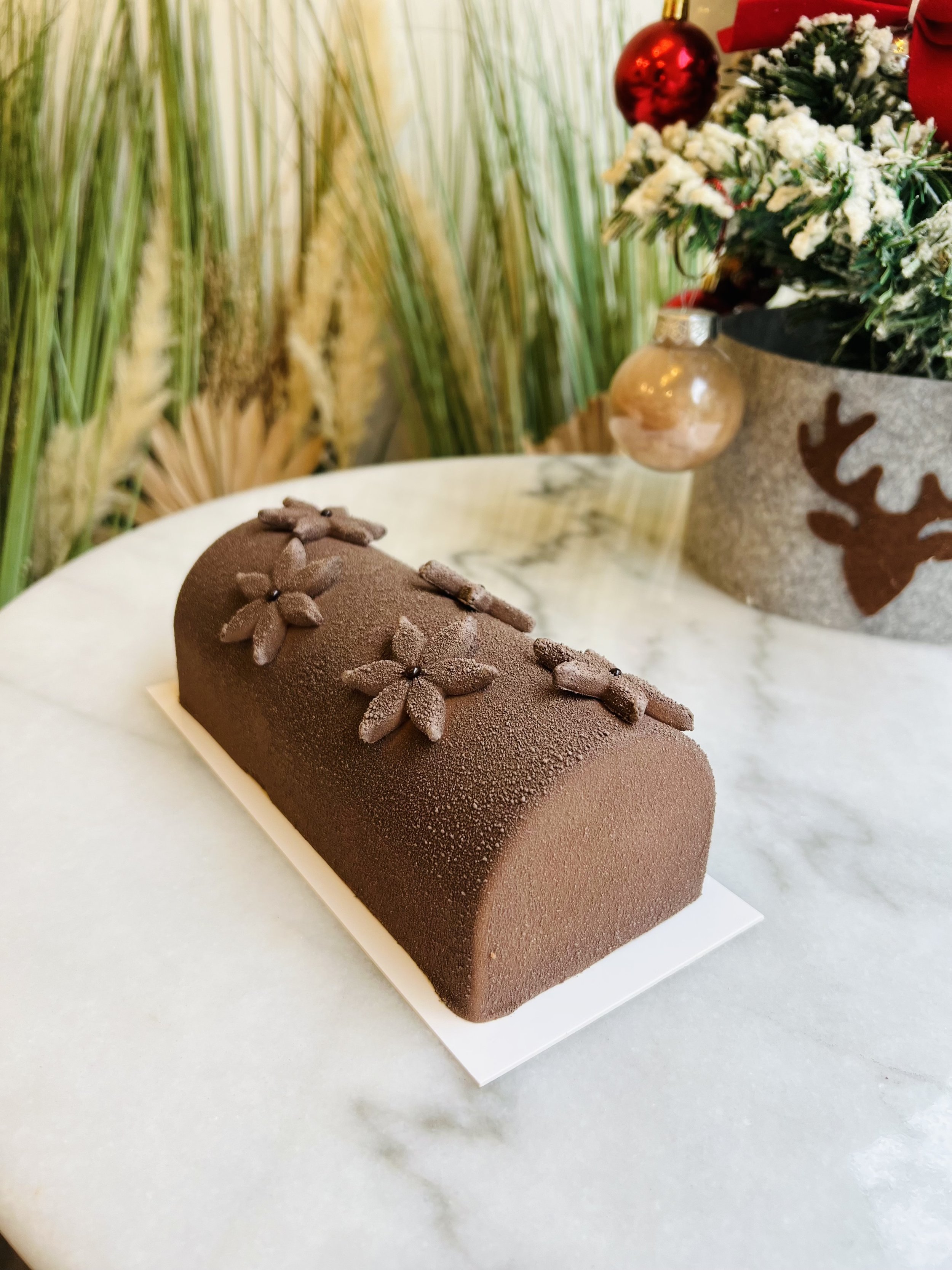 Bûche chocolat exotique