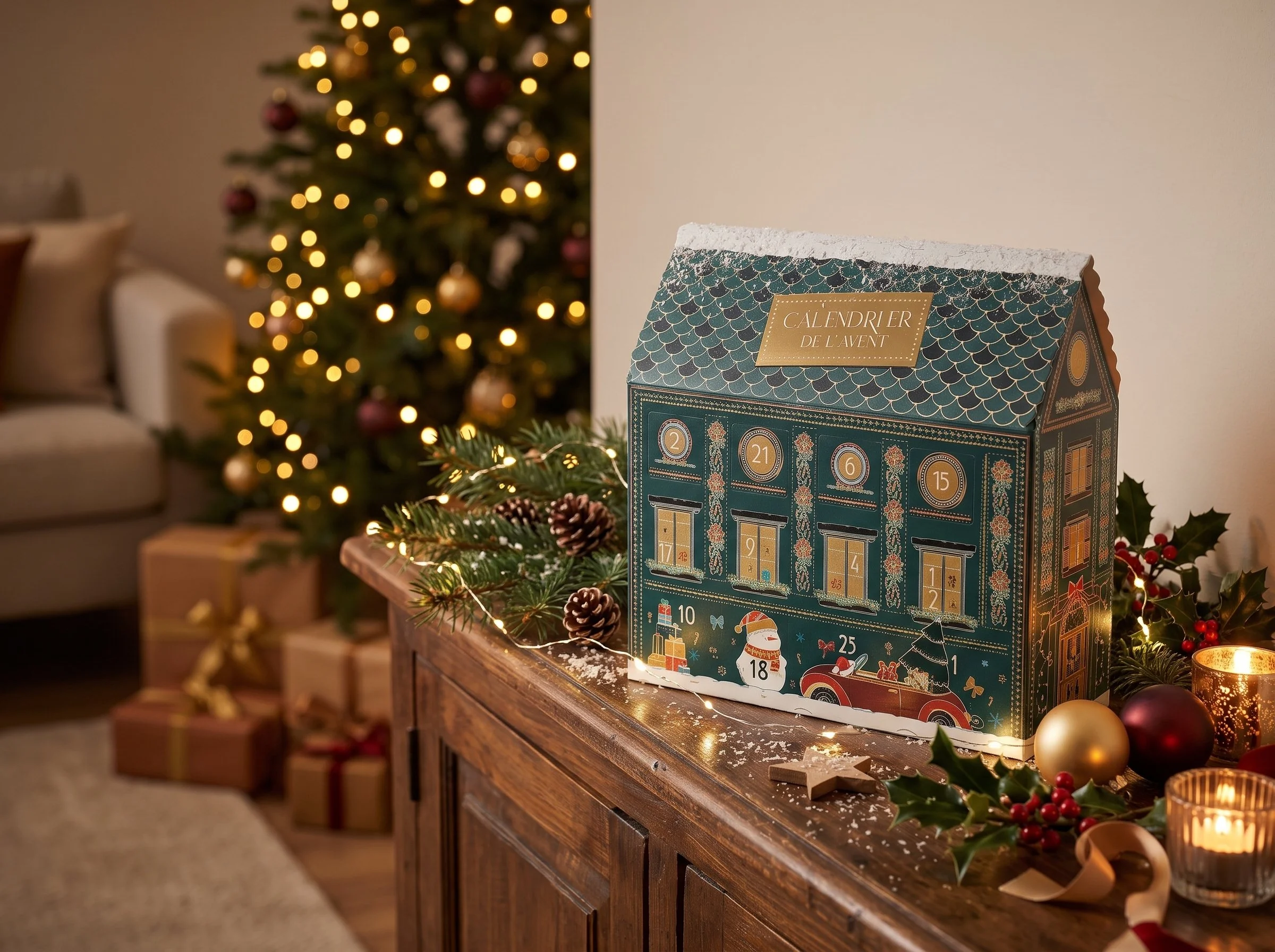 Calendrier de l'avent "maison enchantée"