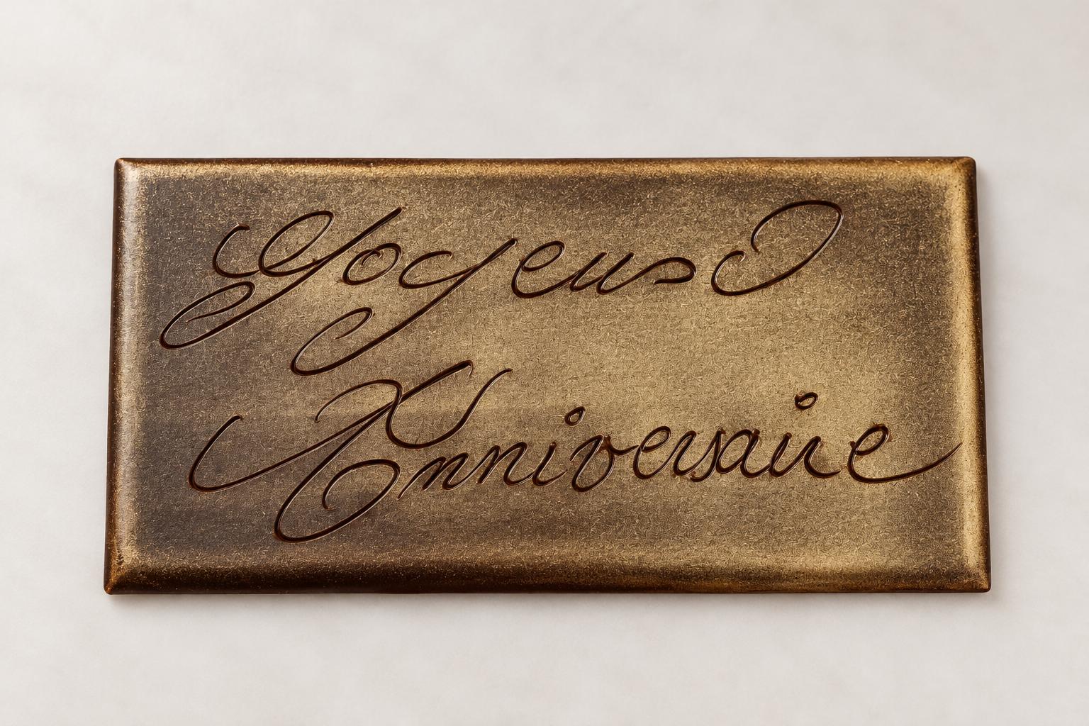Plaque chocolat personnalisée