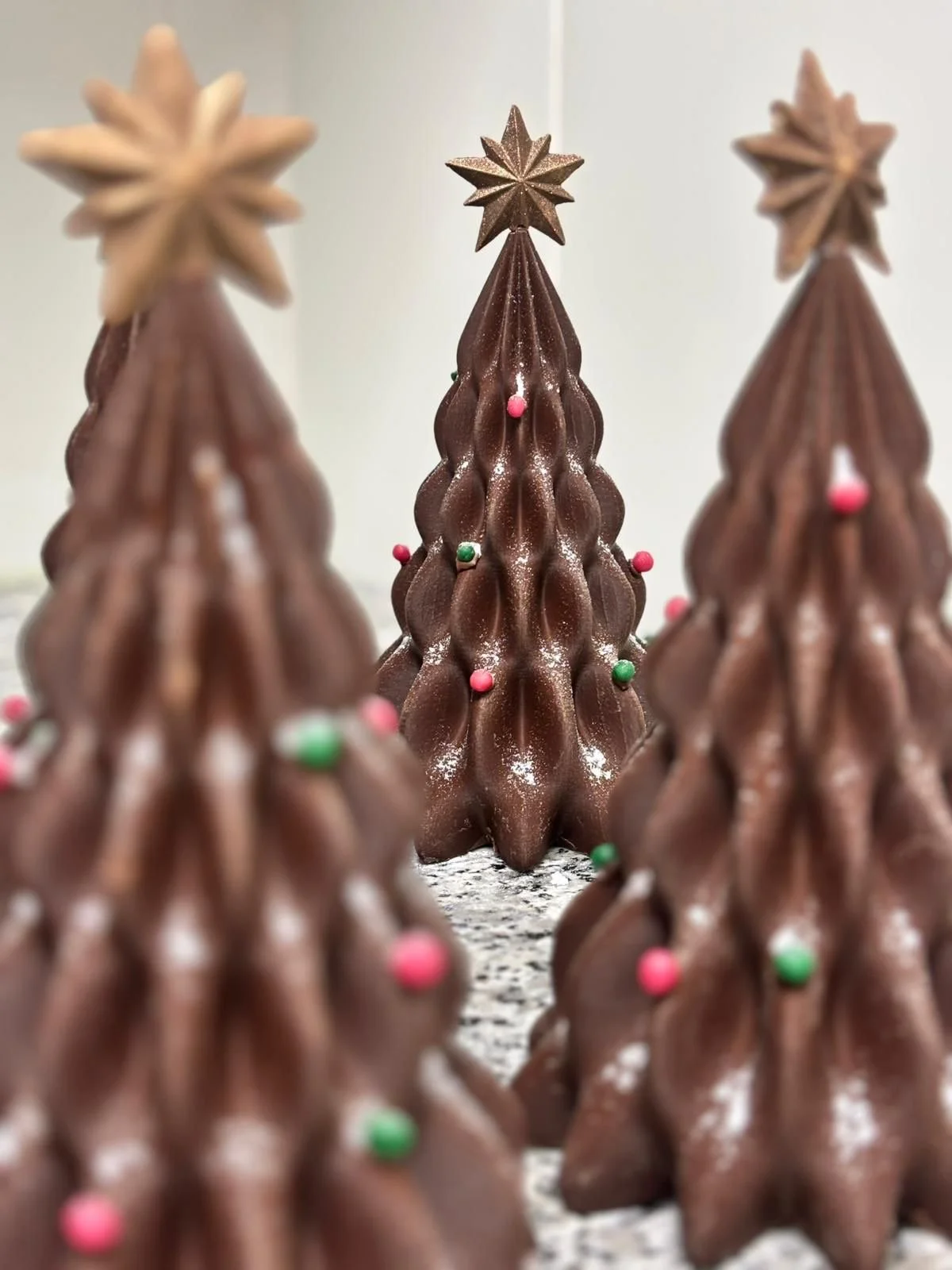 Sapin de Noël en chocolat
