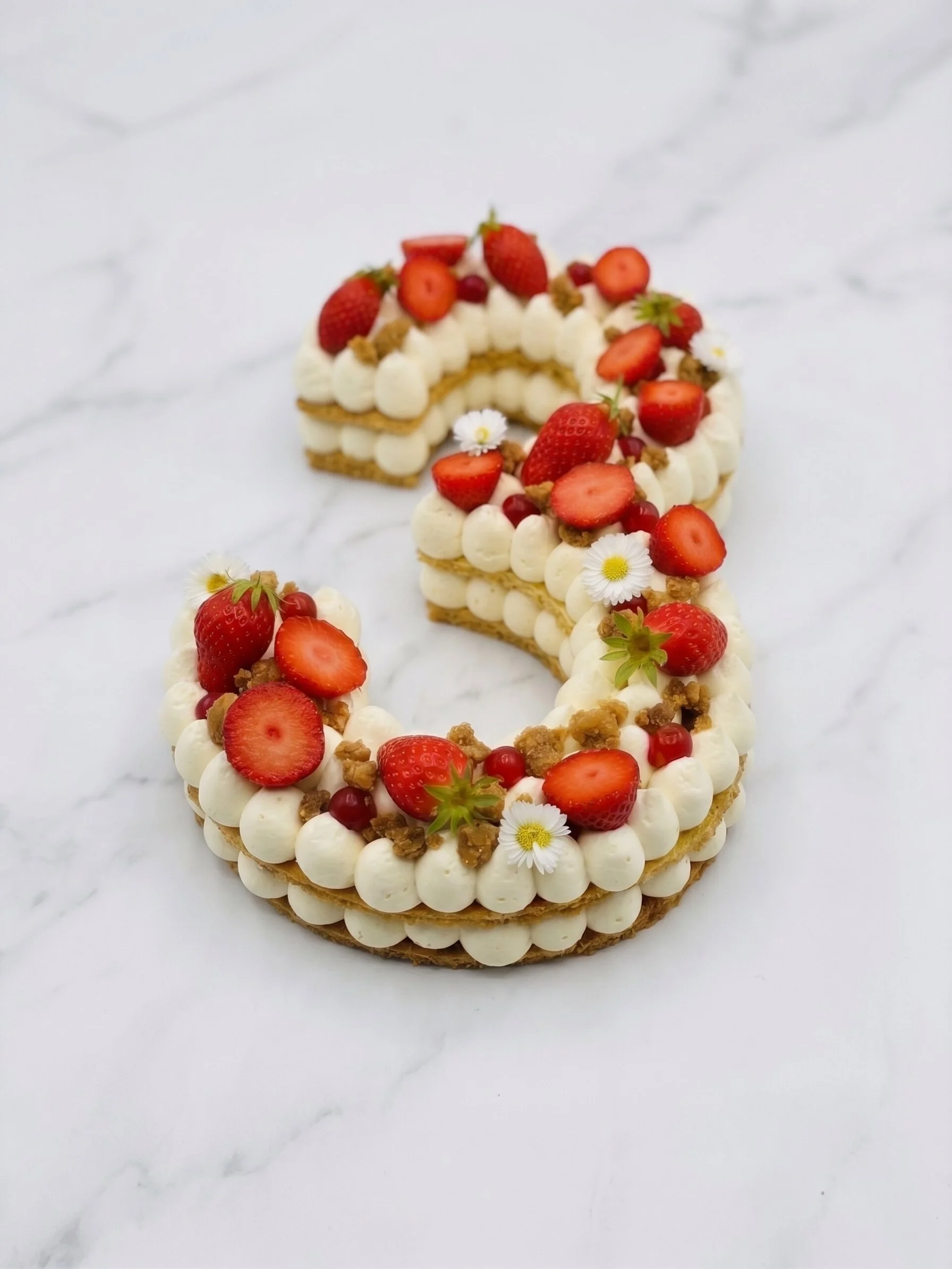 Number Cake Blanc - 6/8 personnes
