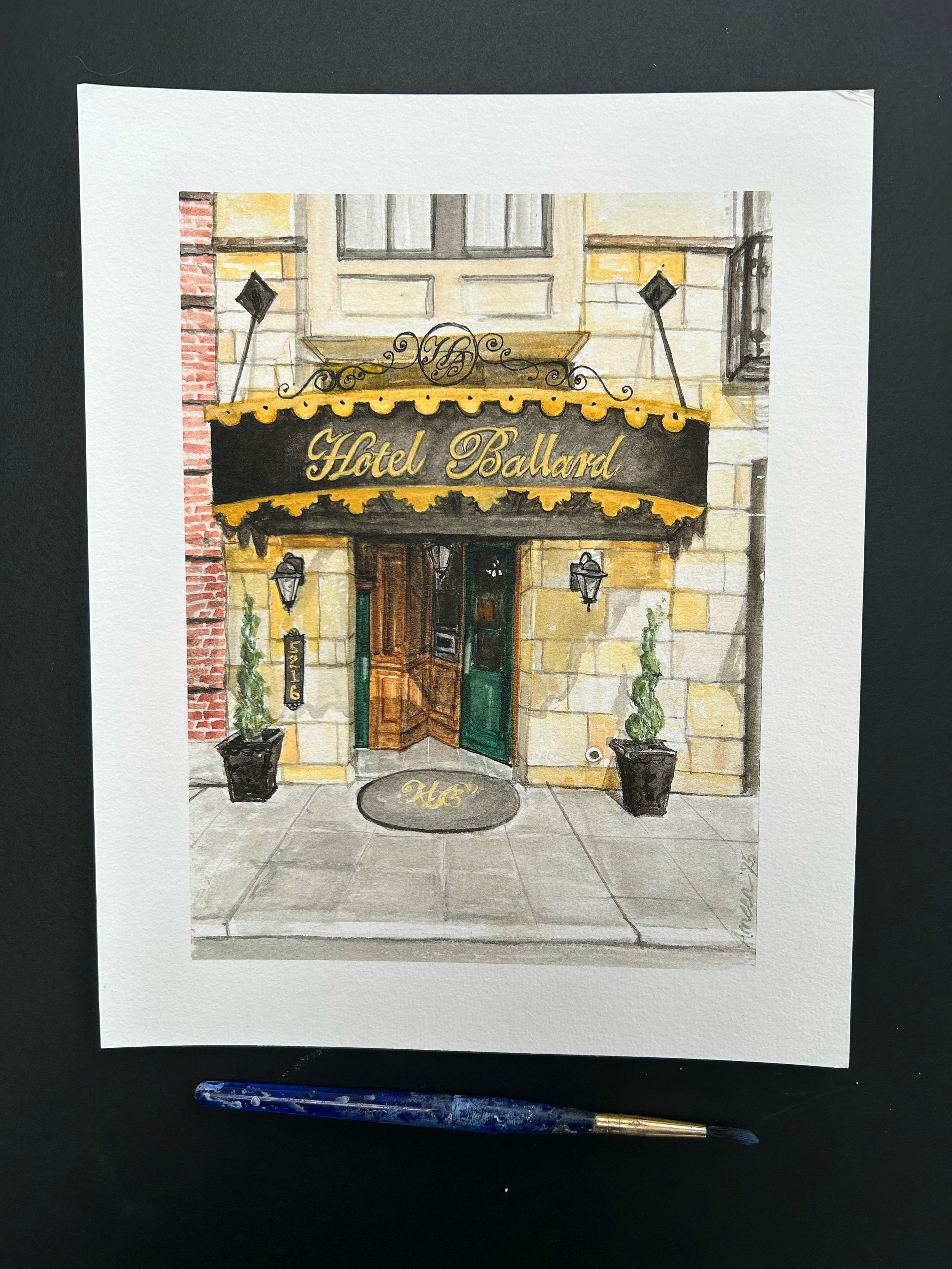 The Hotel Ballard Art Print -- Ballard