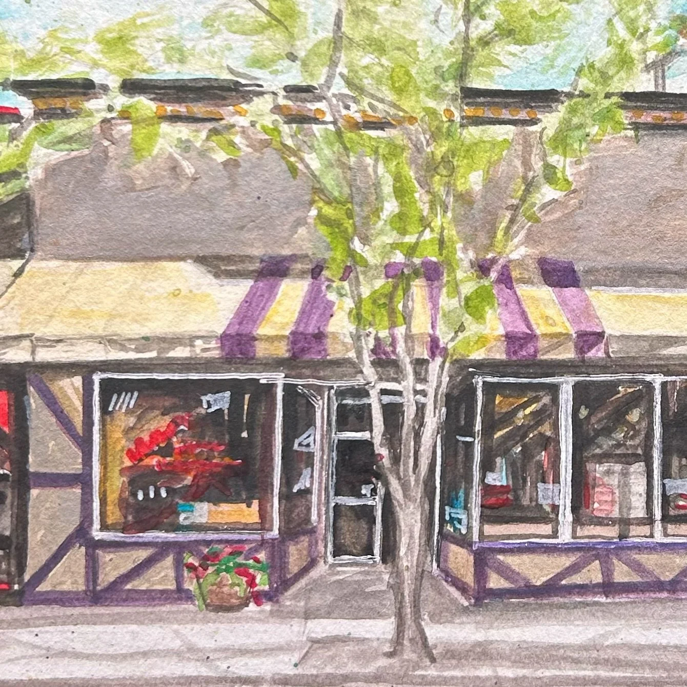 Husky Deli Original Watercolor Painting -- West Seattle