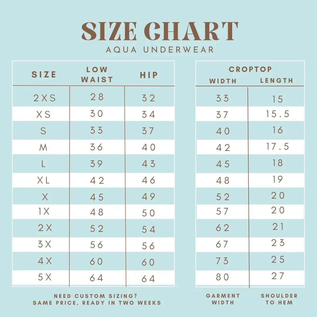 Measuring & Sizing — AQUA UNDERWEAR