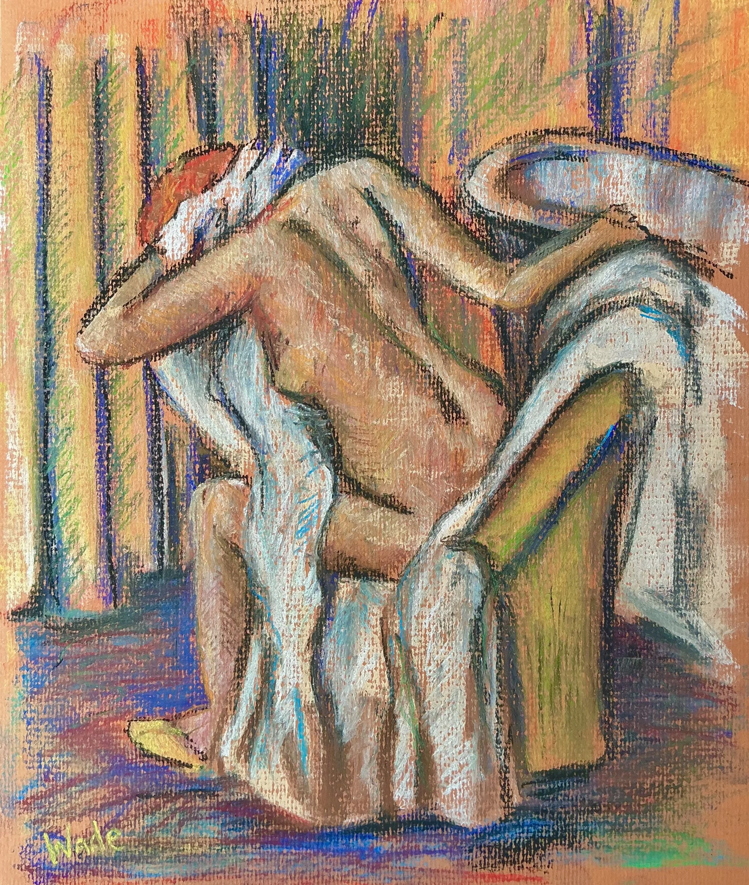 Nude Bather in style of Degas