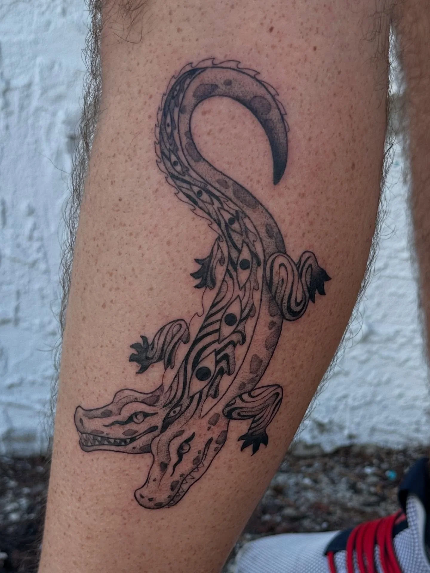 Thanks for making the drive for this pre-drawn, Travis! 
This Florida girl will never get sick of gator tattoos. Everyone needs one π