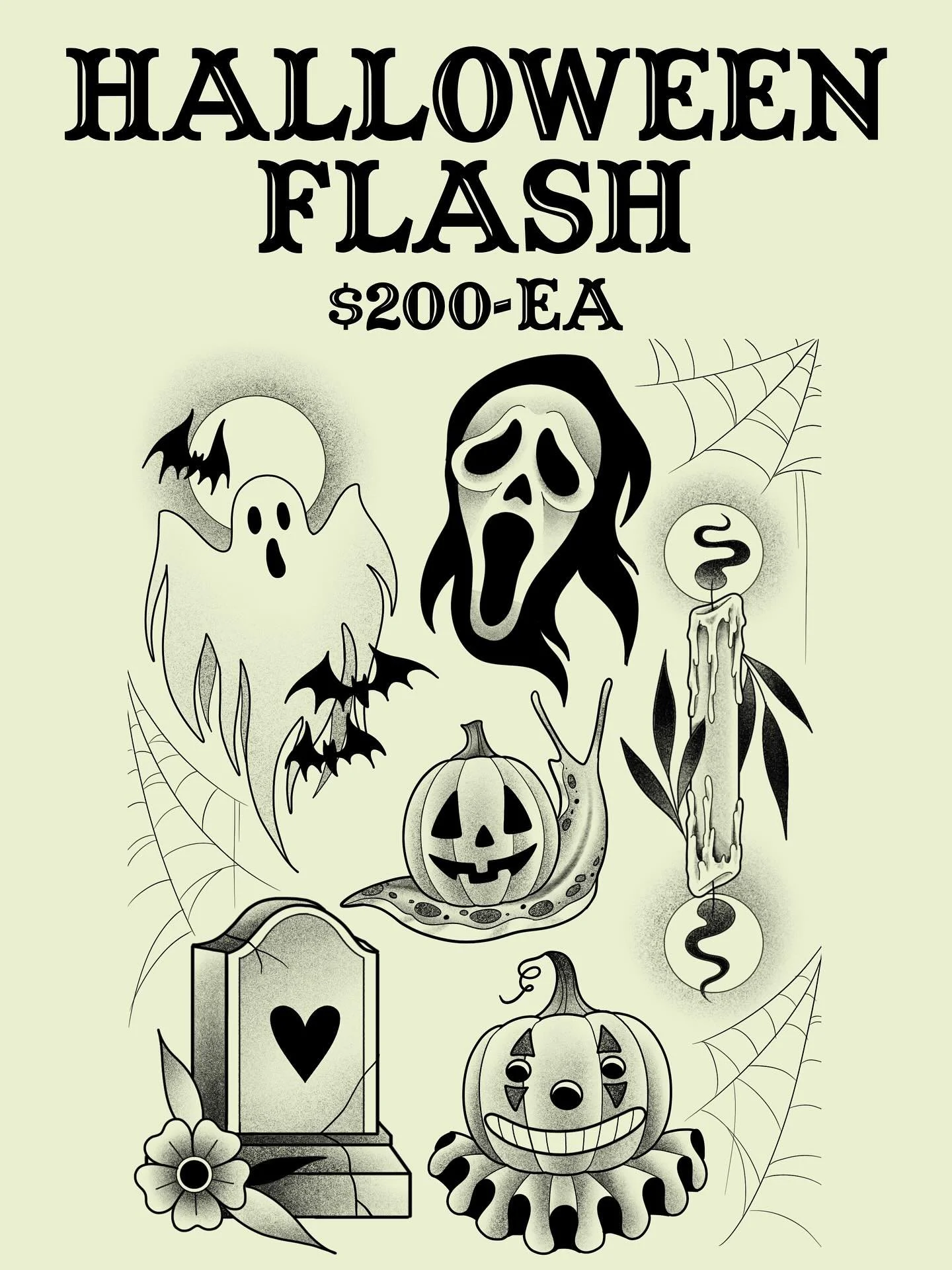 HALLOWEEN FLASH π» 
These designs are available for the month of October. Booking link is in my bio. π