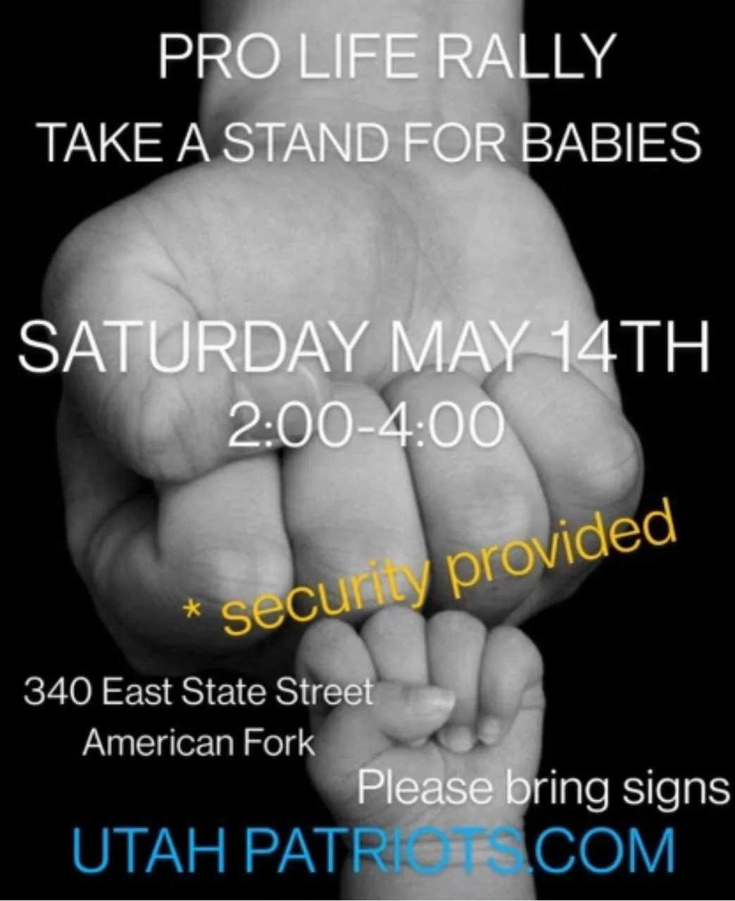 PRO LIFE RALLY TAKE A STAND FOR BABIES