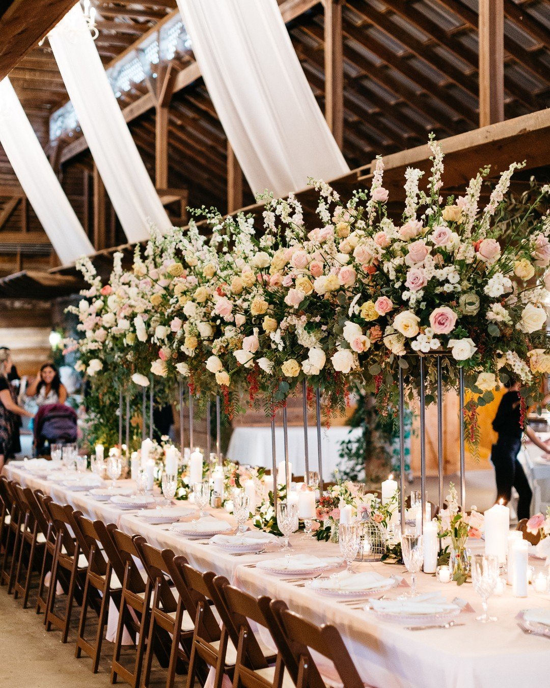 Spring brings new beginnings, and what better way to start than with some beautiful wedding floral arrangements?! 💍✨ We should've captioned this &quot;When you're a florist and get to do the florals for your OWN wedding!&quot;😆 #SeasonalDecor #Wedd