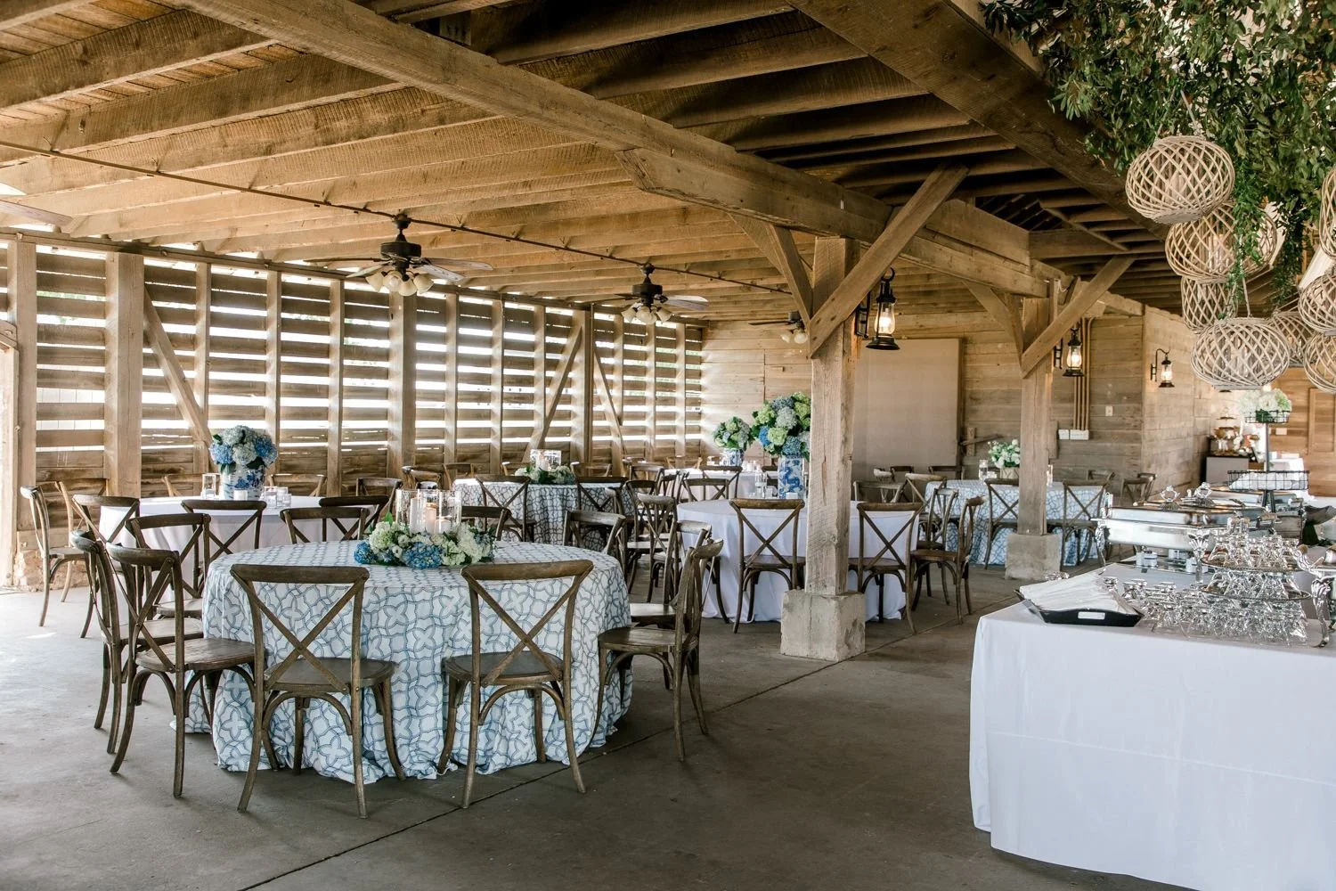 Beautiful wedding receptions at Dutch Ford Farm near Savannah