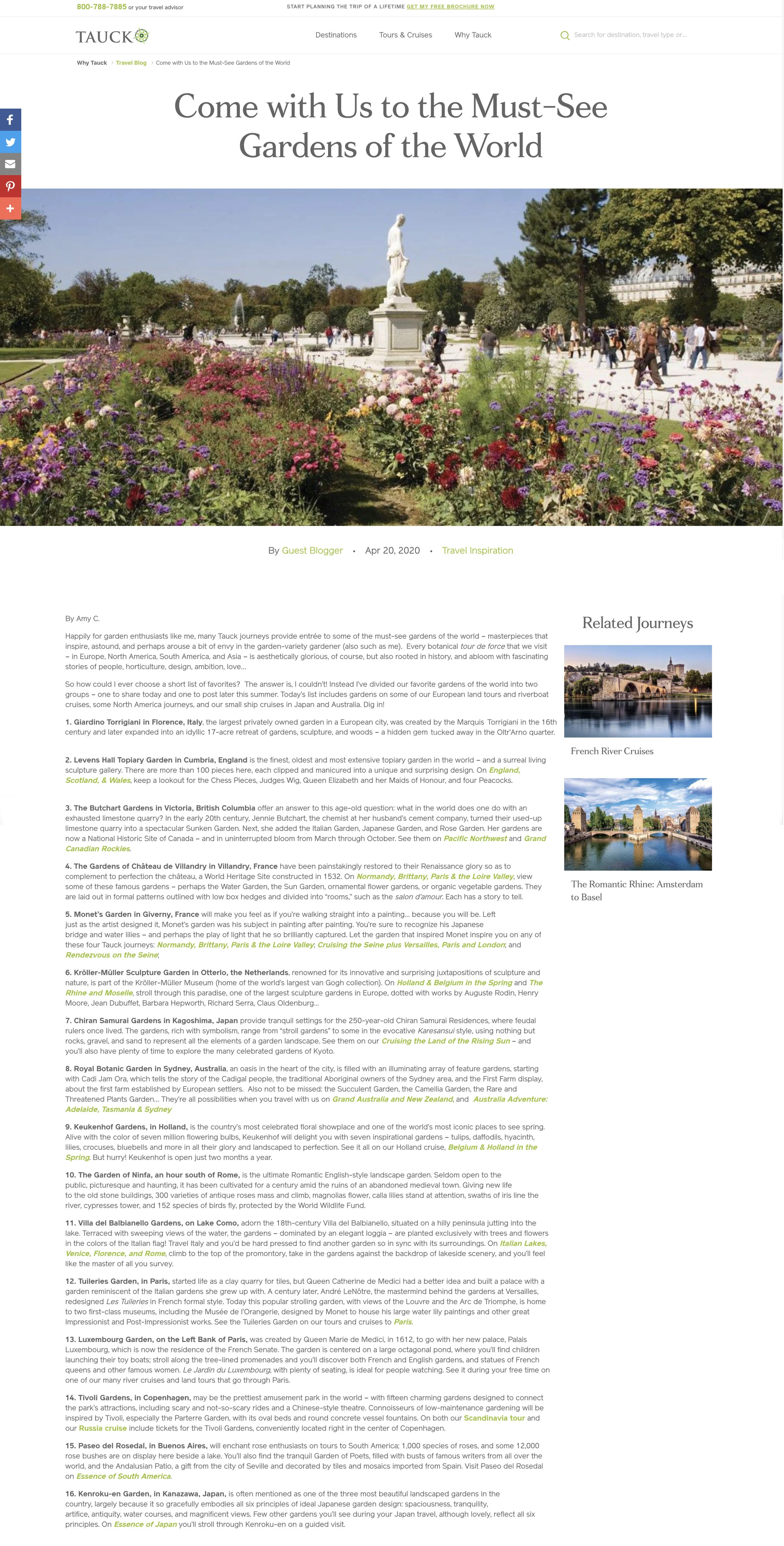Tauck Blog - Gardens of the World