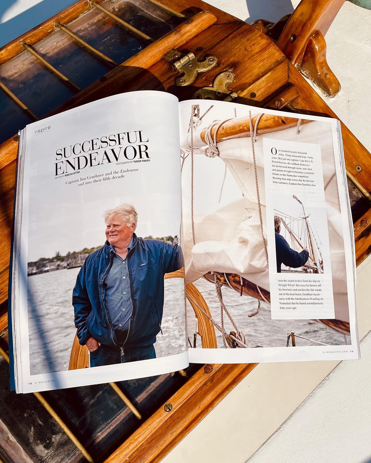 Check us out in the latest issue of N magazine (link in bio)! It&rsquo;s fantastic to see the Endeavor story in Here&rsquo;s to 40 years in business, and over 30,000 trips around Nantucket sound. As Captain Jim would say &ldquo;that&rsquo;s a lot of 