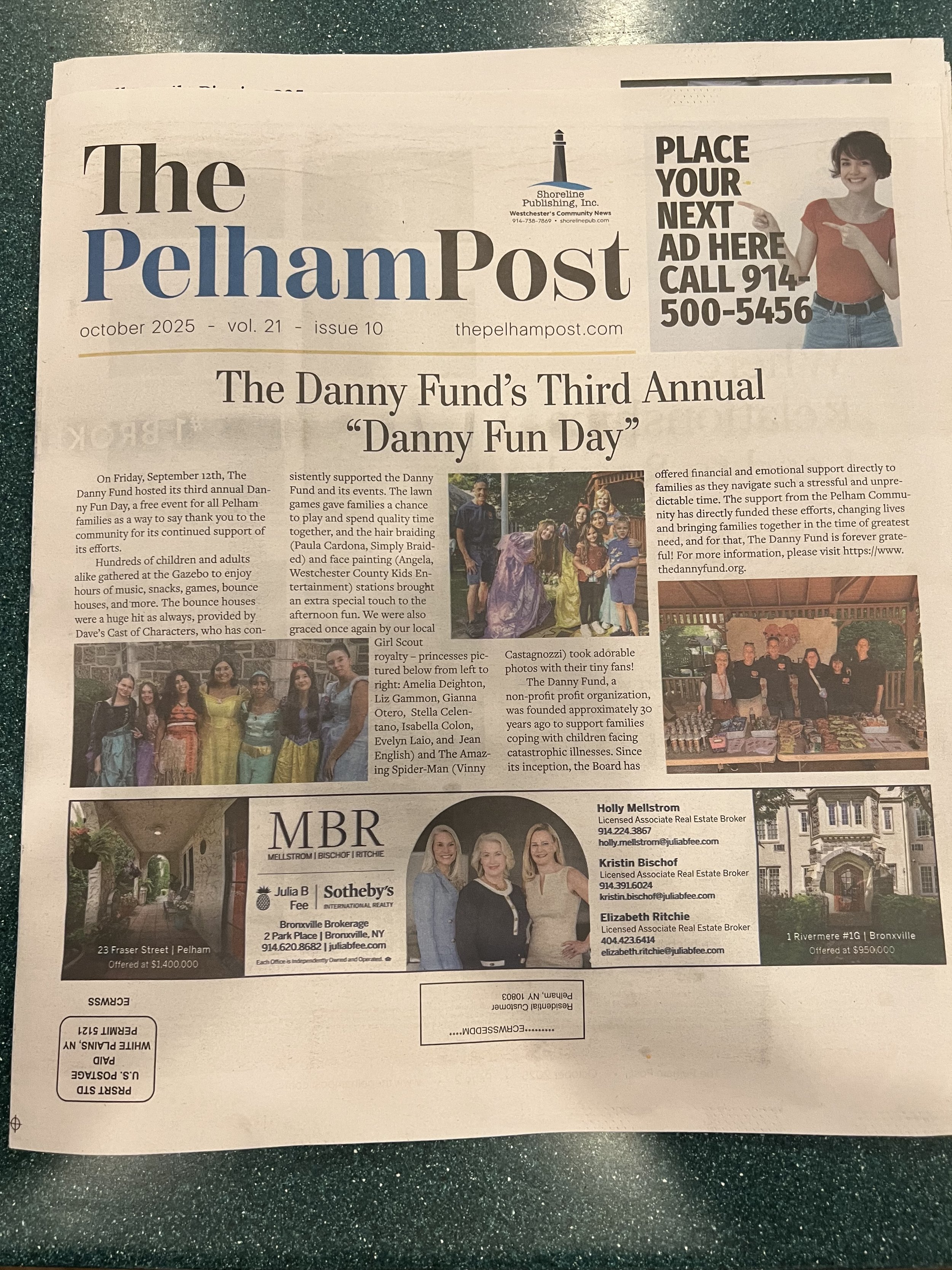 Pelham Post Oct 2025 Danny Fund Day Article