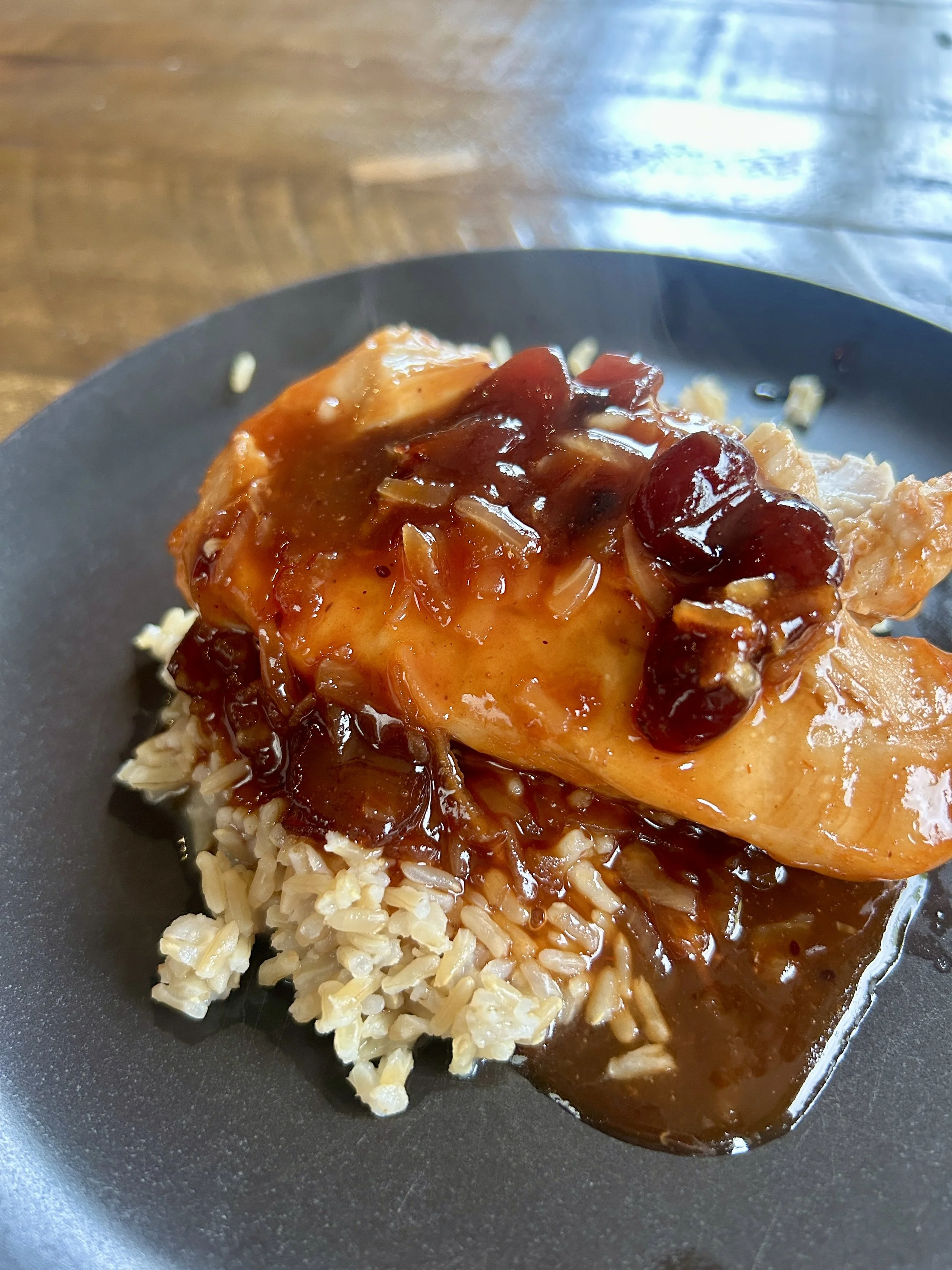 My Mom’s 4 Ingredient Cranberry Chicken