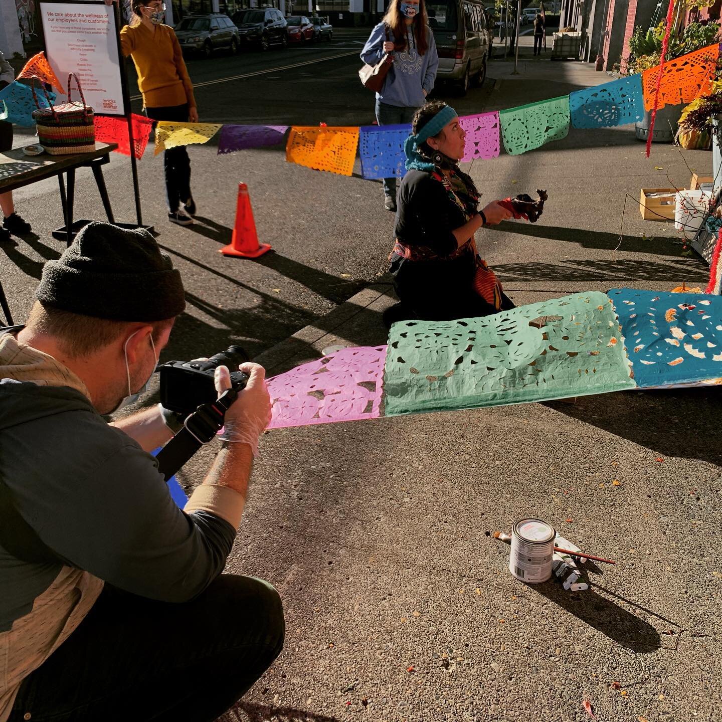 Beautiful day to be d sad shooting at @cargoinc. This was during their Dio De Los Muertos celebration. #diodelosmuertos #shoplocal #pdxbusiness