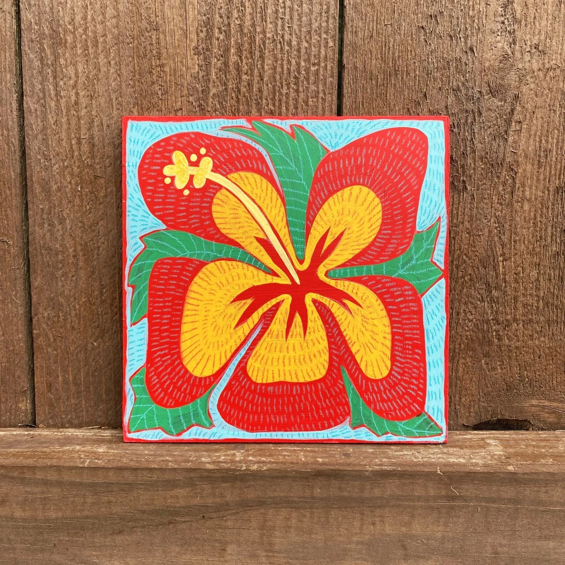 Beauty in Uncertainty 5 1/2"X5 1/2" Acrylic and colored pencil on panel. 2026