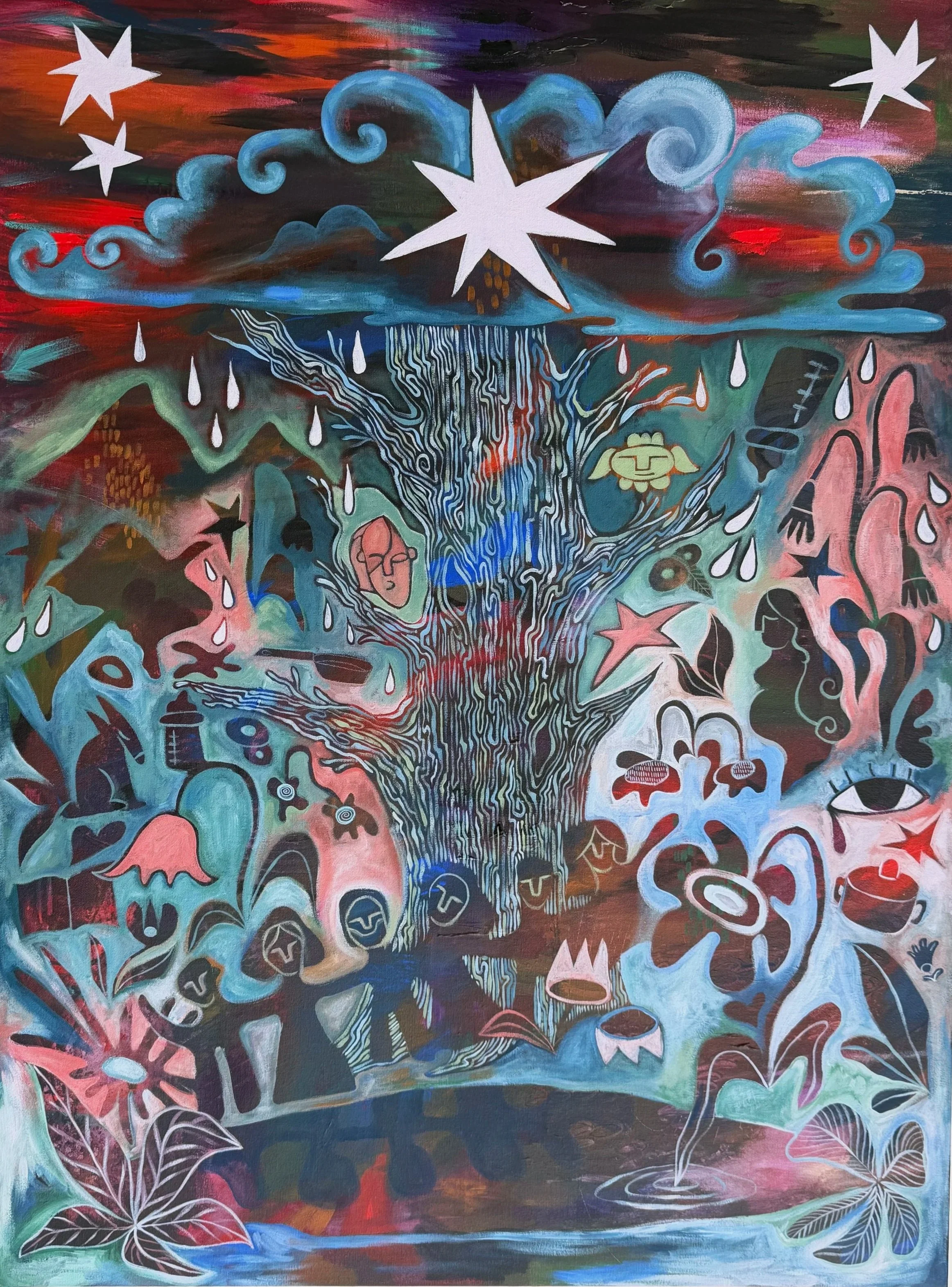 Big Girl Painting, 40"X 30"Acrylic on canvas. 2026