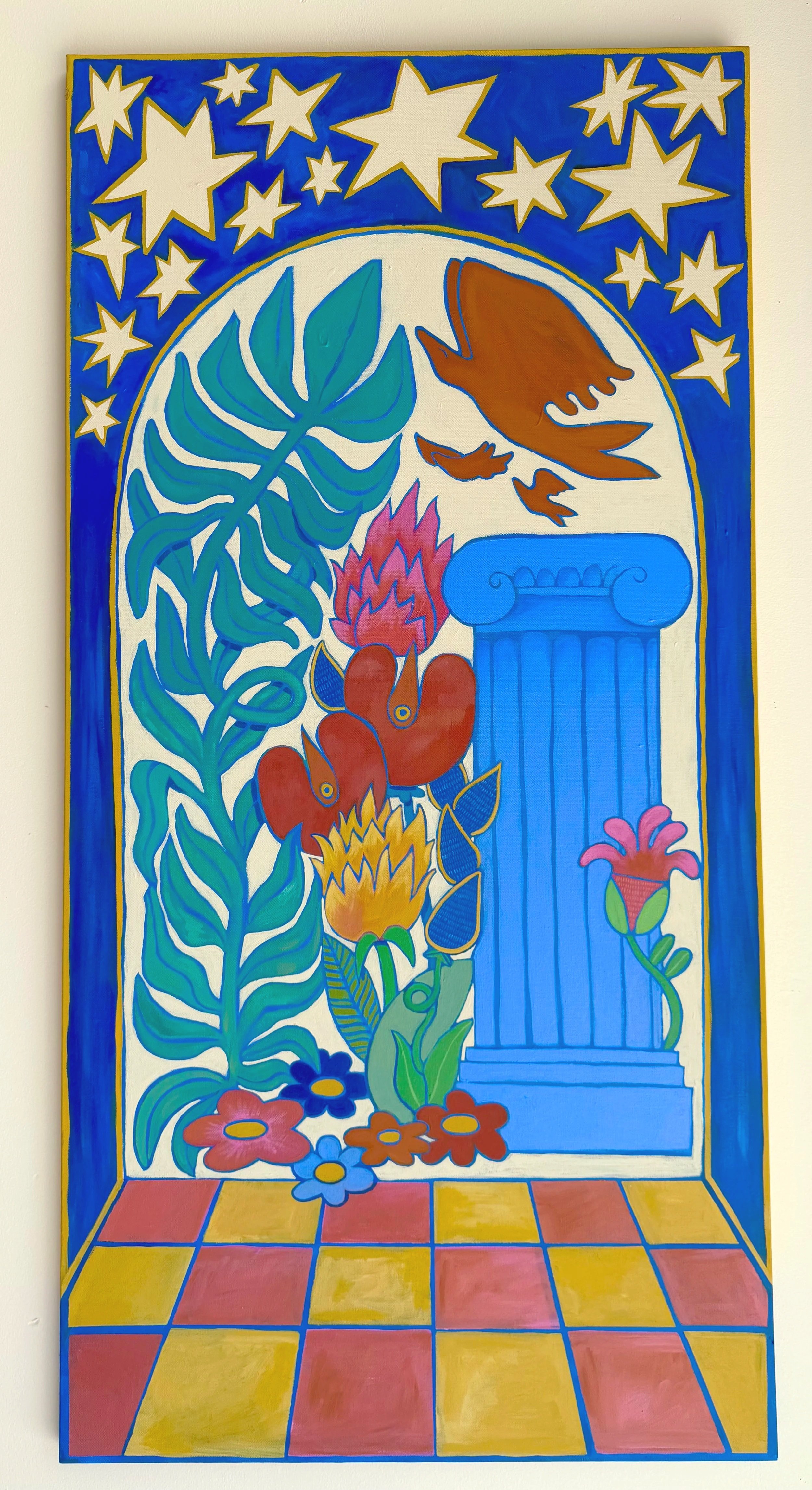 Portal, 48" x 24" Acrylic on canvas. 2025