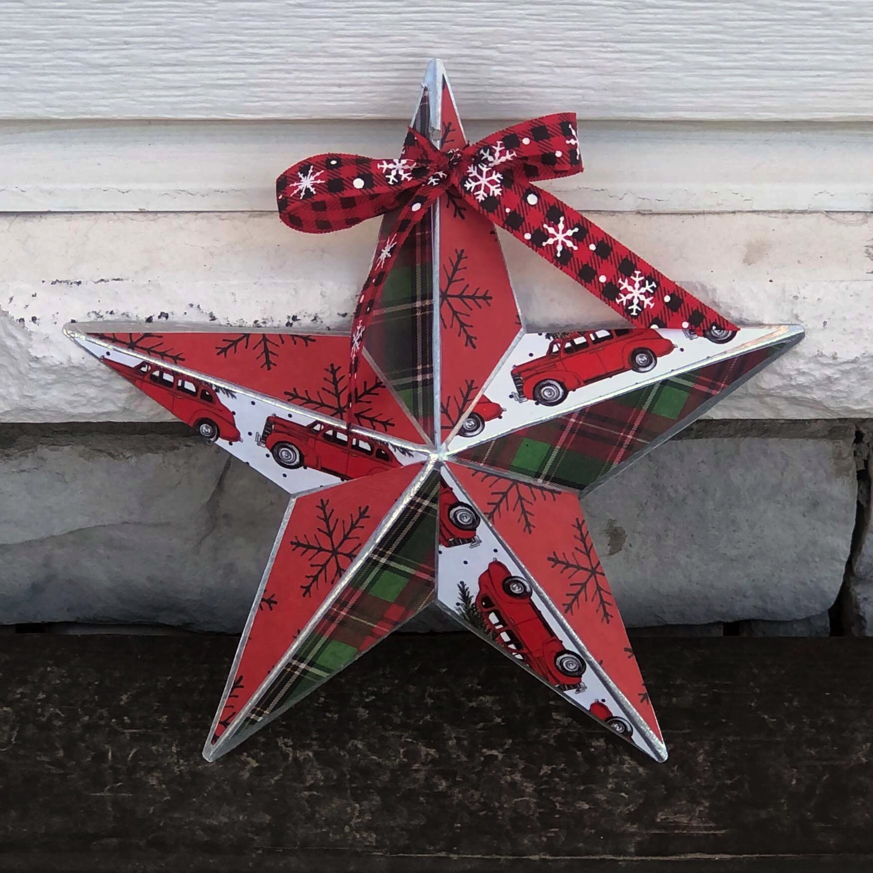 Red and Green Holiday Trucks