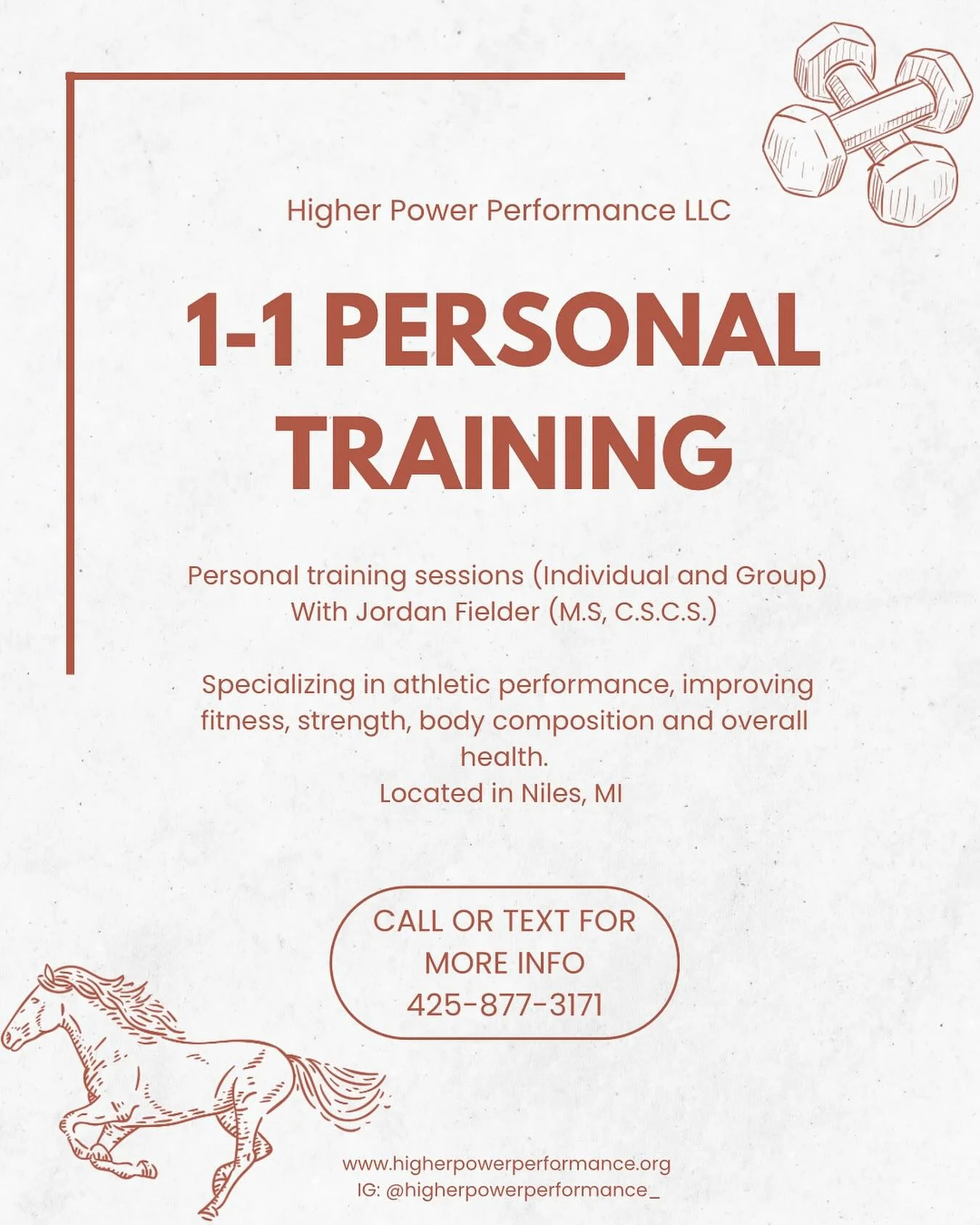 ‼️Now offering Personal Training‼️
Whether you are a high school athlete looking to increase your athletic performance, want to improve your lifting technique, or someone who is brand new to working out and looking for guidance, I&rsquo;ve got you!
O