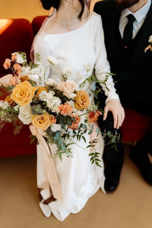 Terracotta Wedding Bouquet by Portland Wedding Floirst