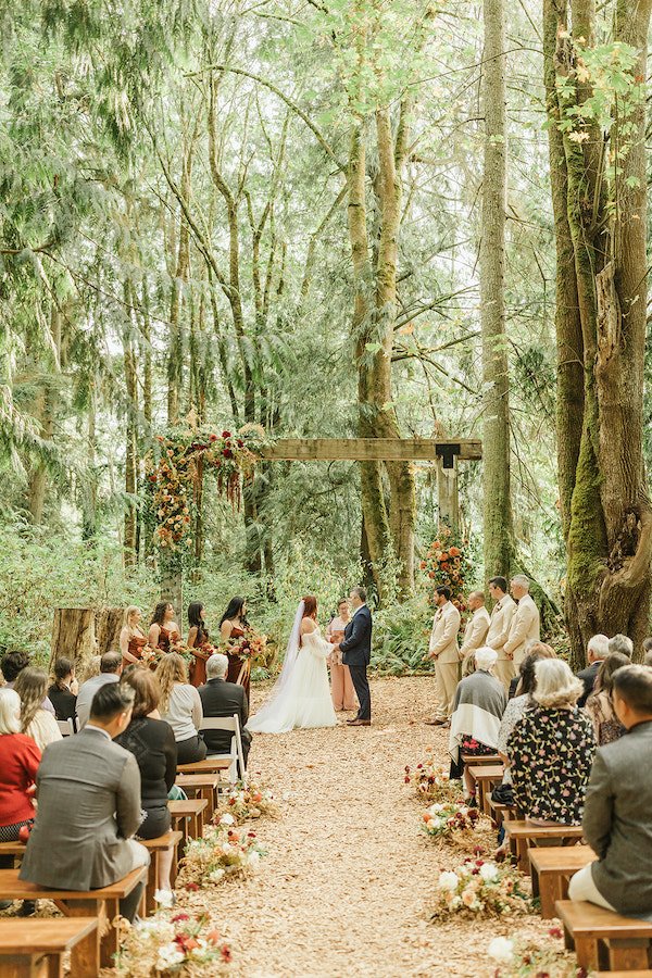 Autumn Wedding Ceremony at Twin Willow Gardens