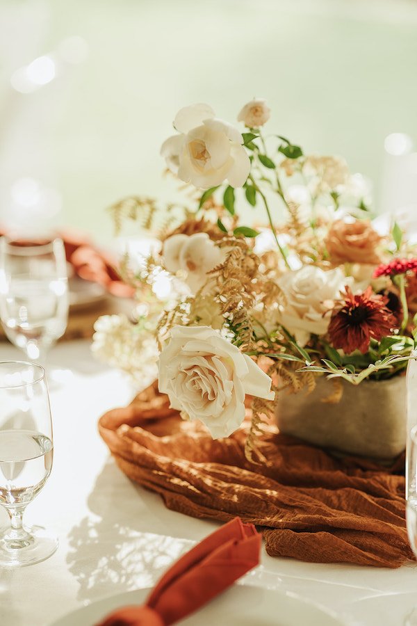 Fall Centerpiece for a Terracotta &amp; Rust Wedding in Fall