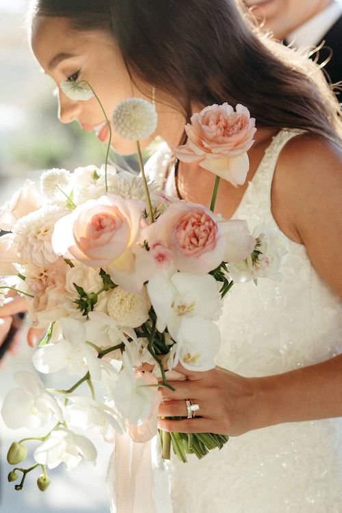Bridal Bouquet with Orchids and Garden Roses by Portland Florist.jpg