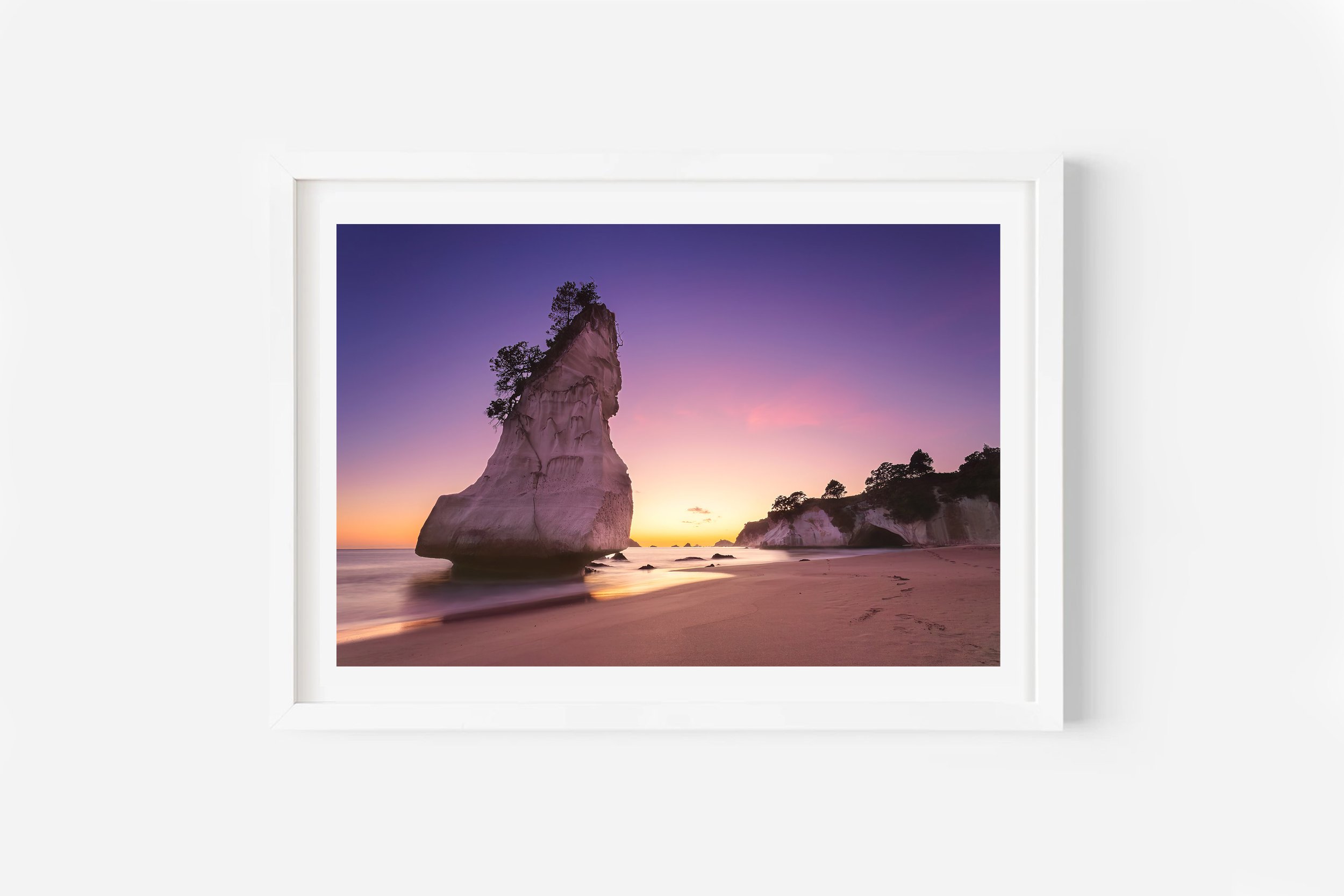 Te Hoho Rock Cathedral Cove Hahei Coromandel NZ Print