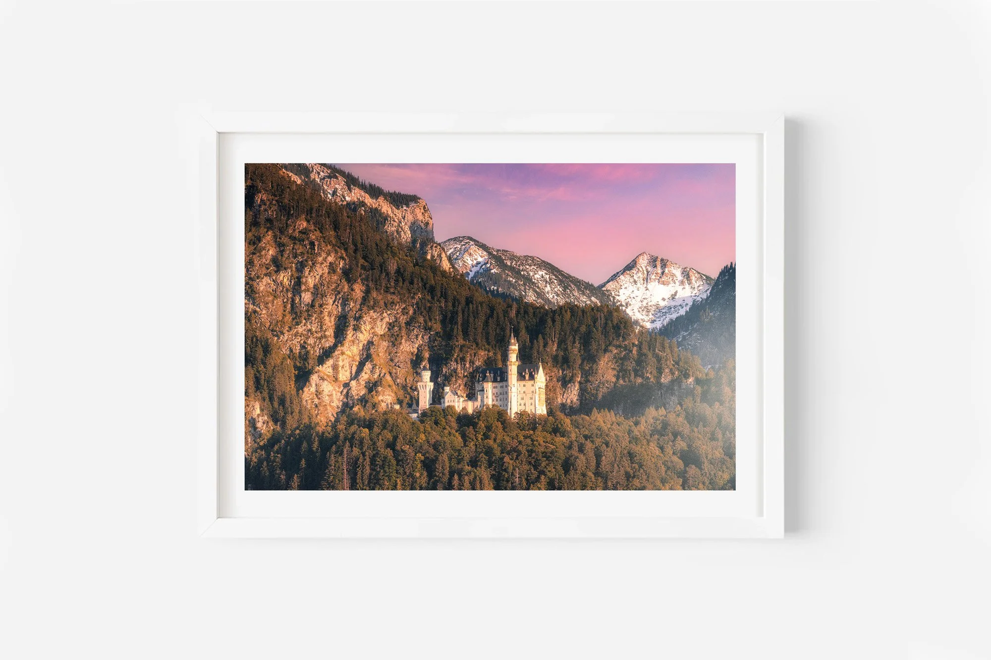 Sunset Neuschwanstein Castle Germany Alterschrofen Print