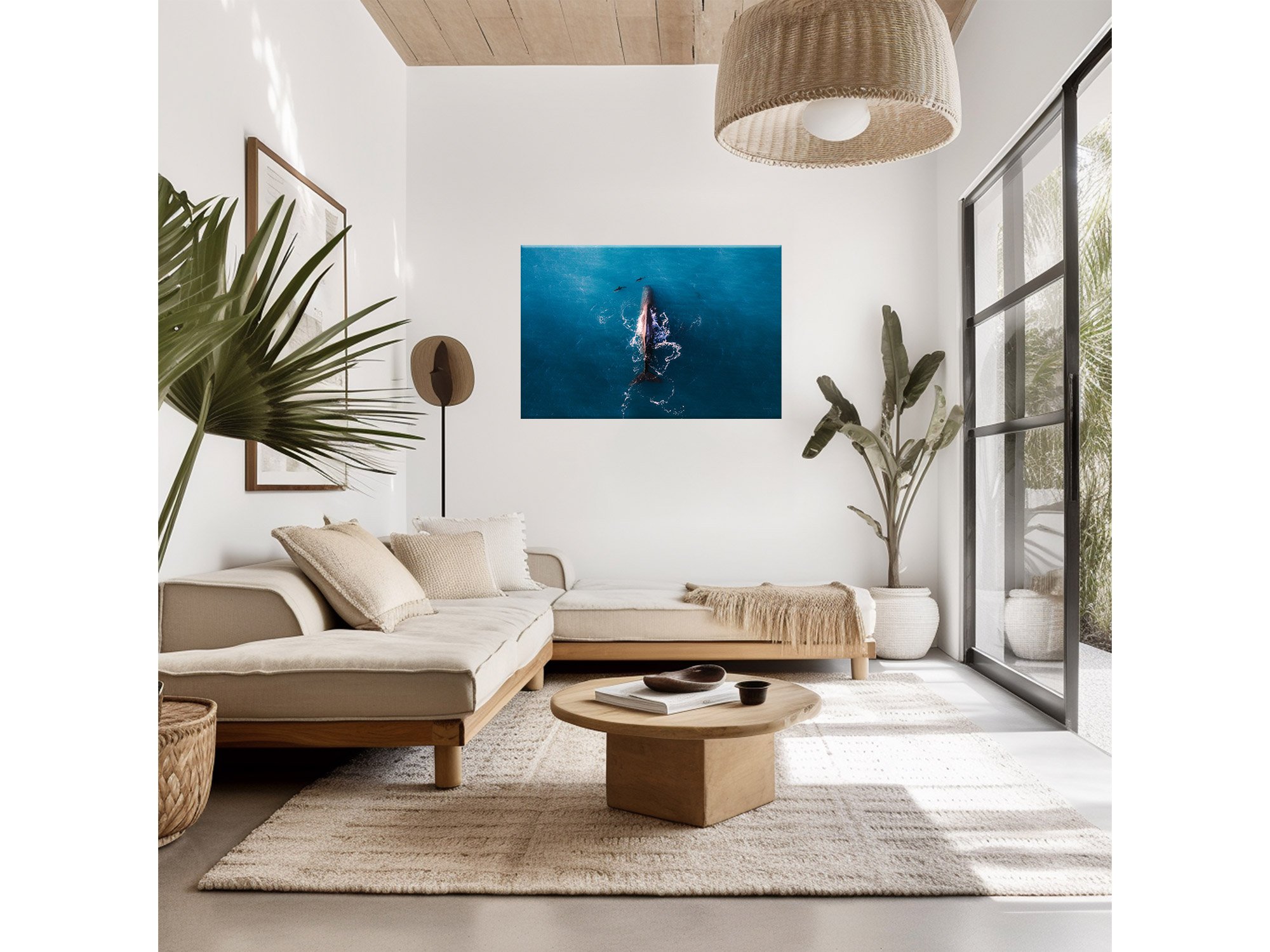 Kaikoura Sperm Whale aerial NZ Print