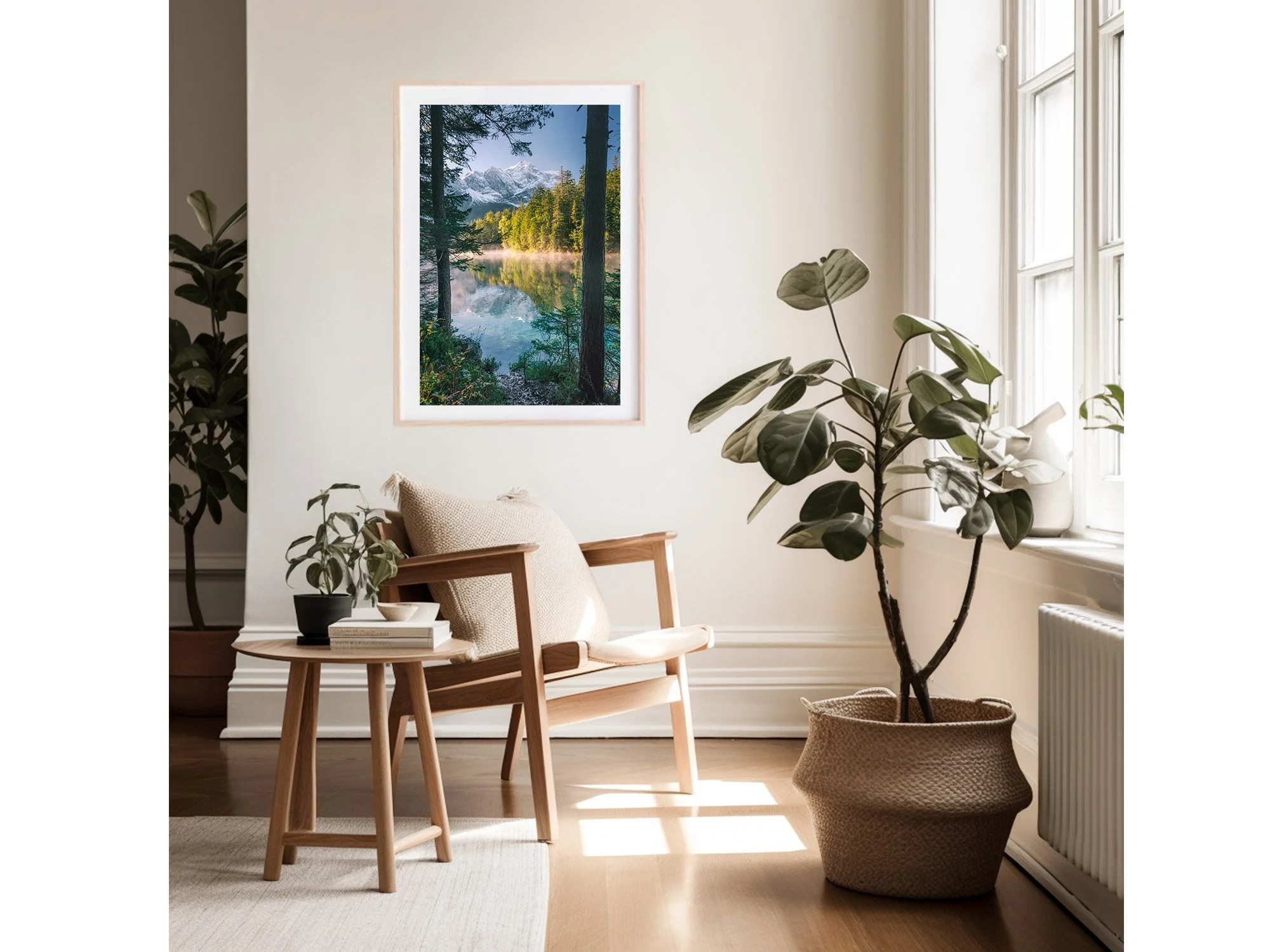 Sunrise Eibsee Lake Bavaria Germany Print