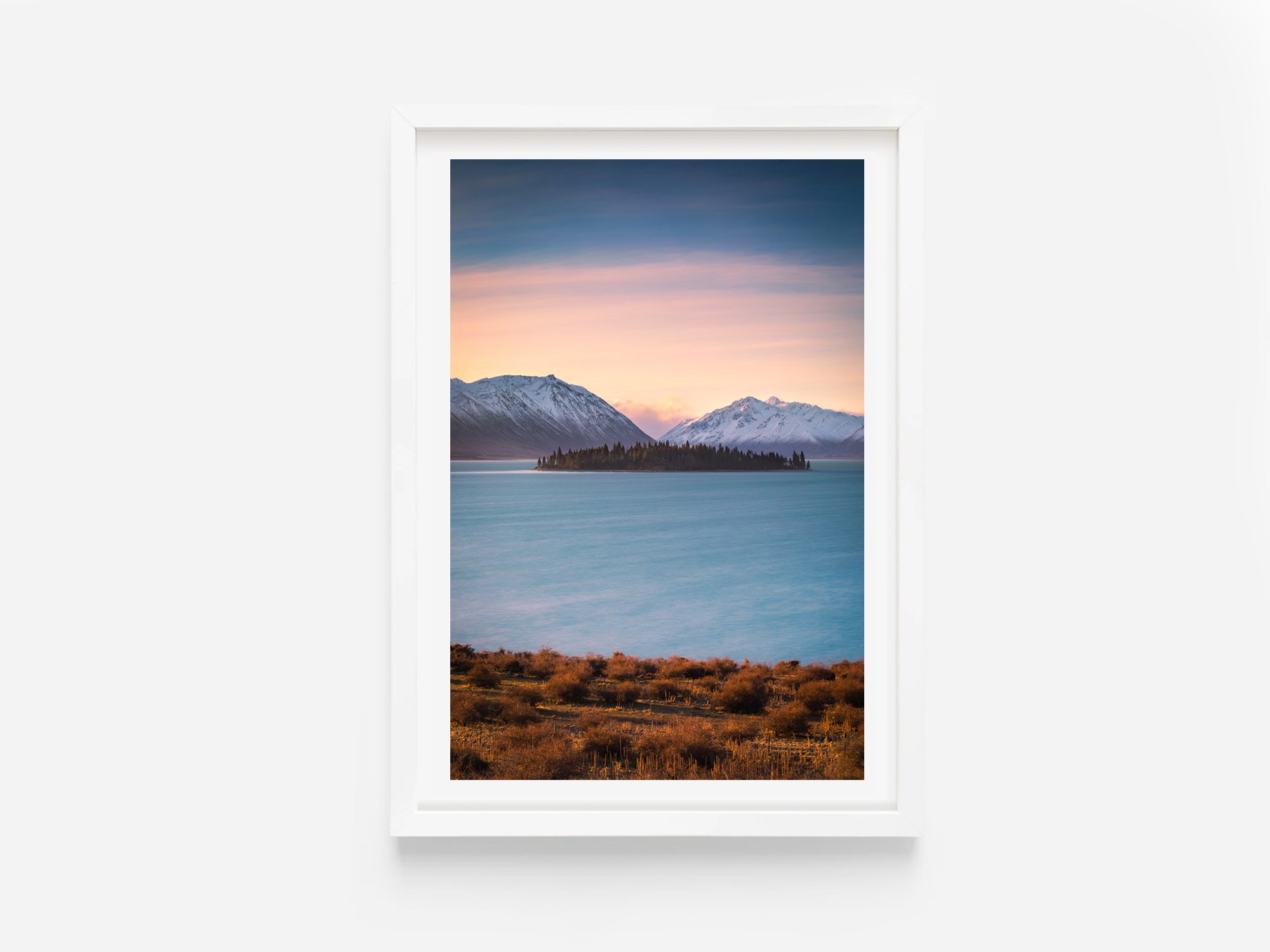 Lake Tekapo Island Sunset NZ Print