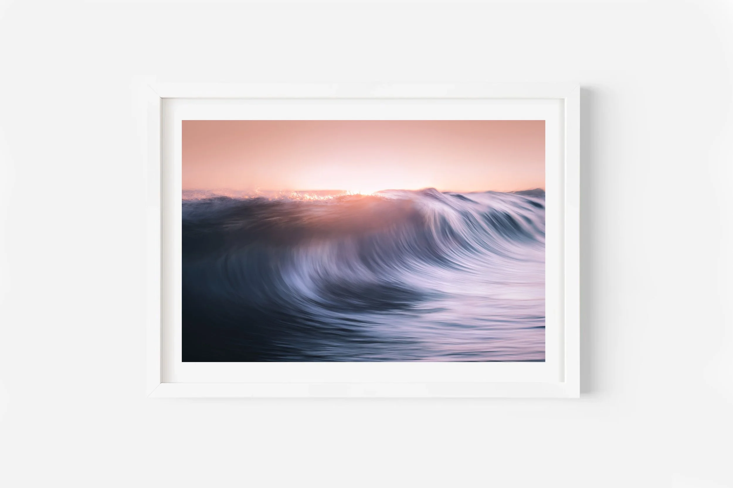 sunrise wave ocean art beach print new zealand mount maunganui