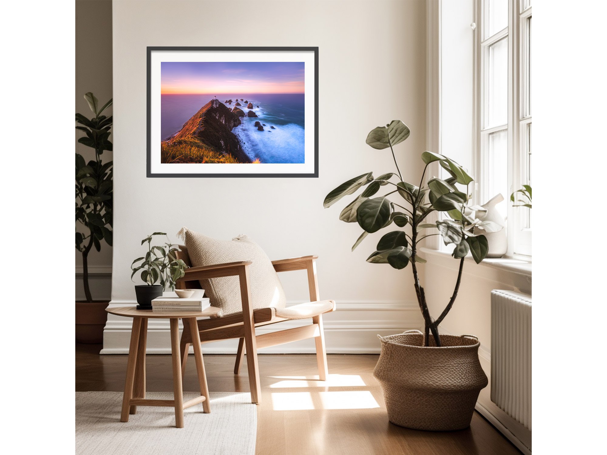 Nugget Point Lighthouse sunrise The Catlins NZ Print