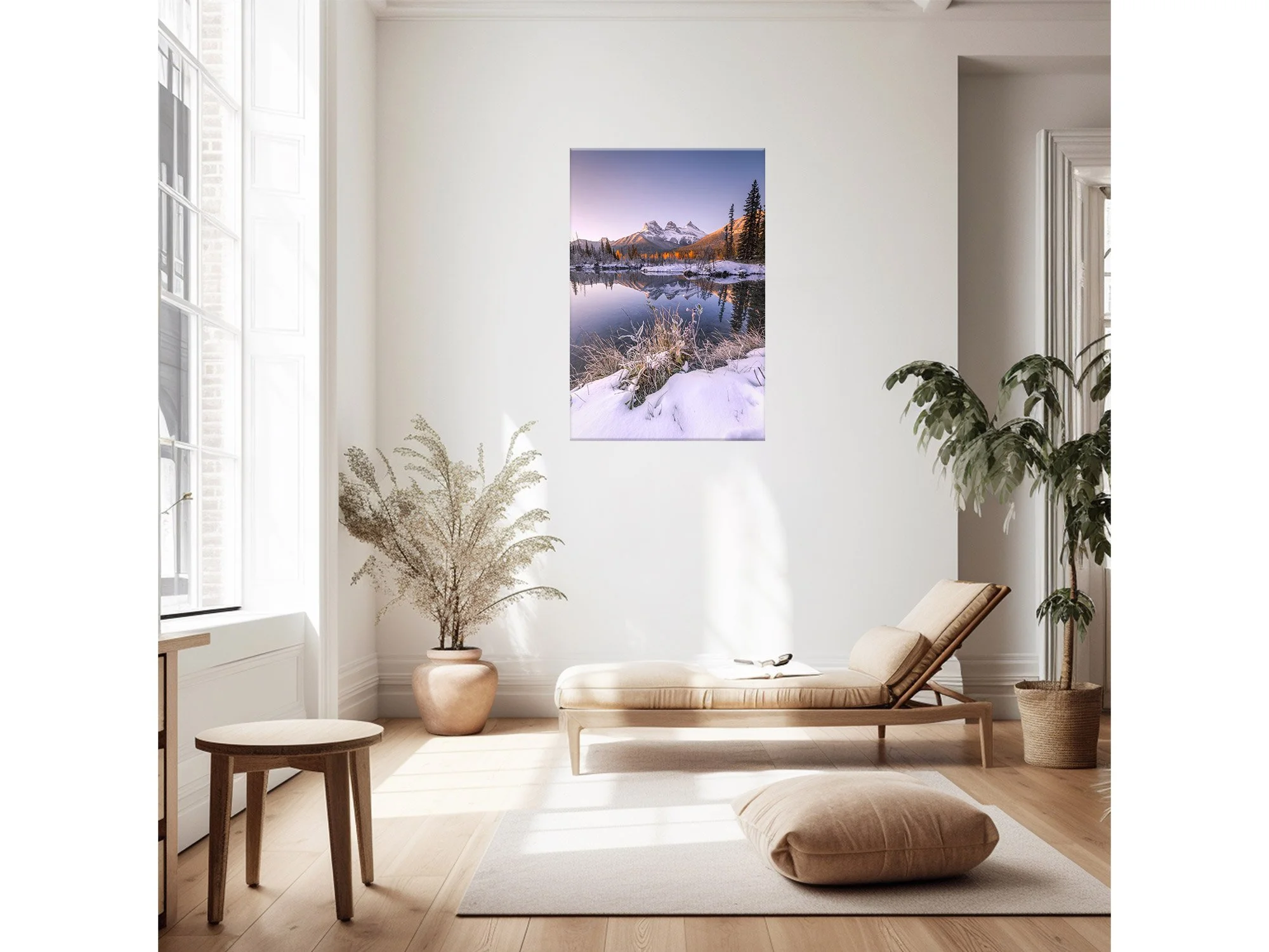 Three Sisters Canmore Canada Policeman Creek sunrise print