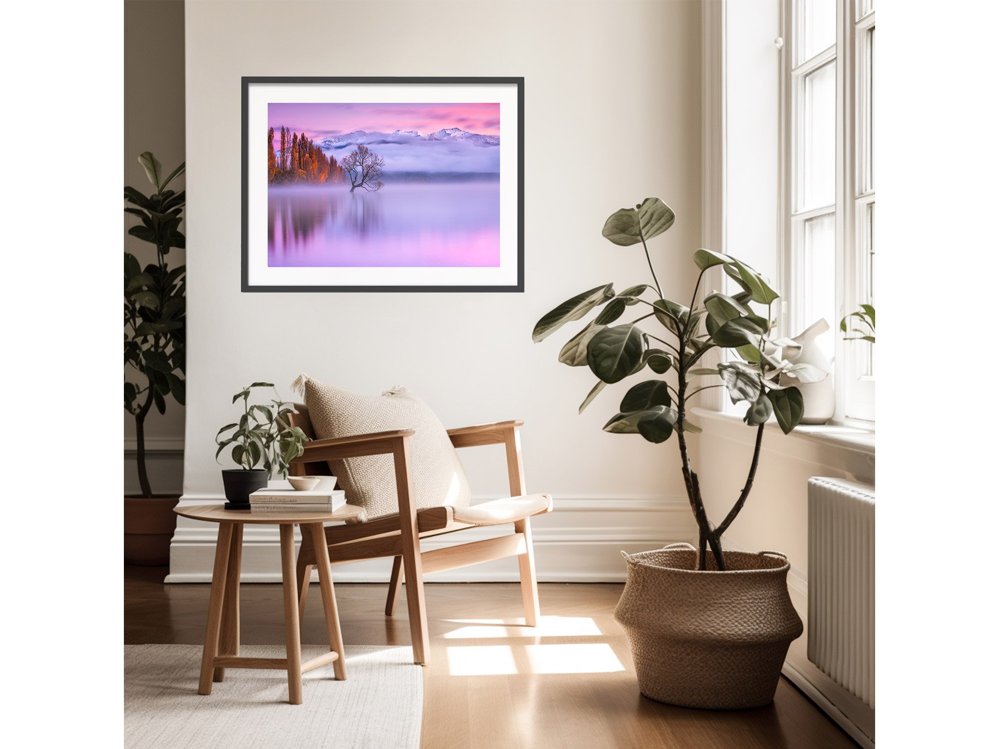 Wanaka Tree Autumn Fog NZ Print