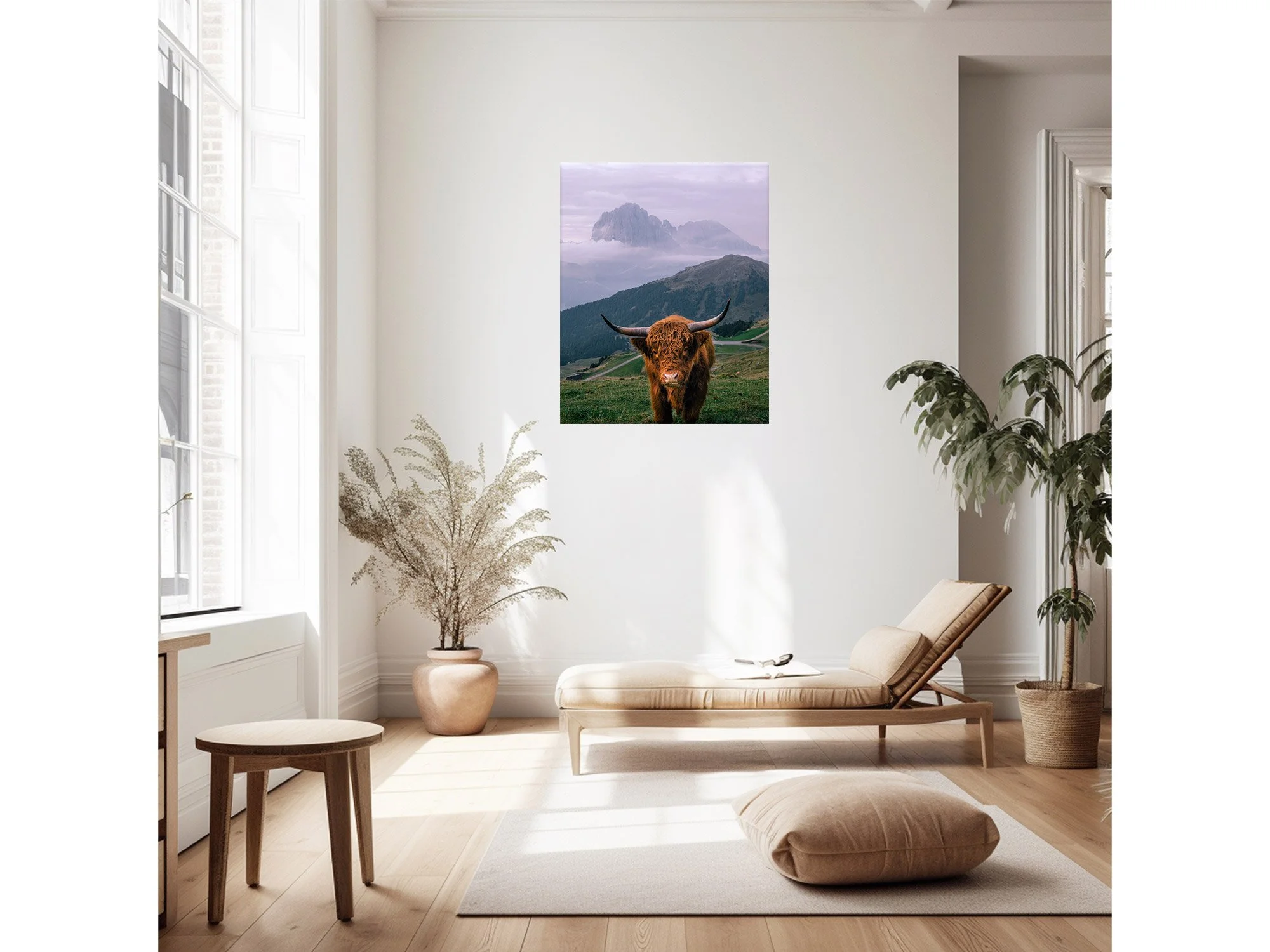 Highland Cattle Seceda Ridgeline The Dolomites Italy Print