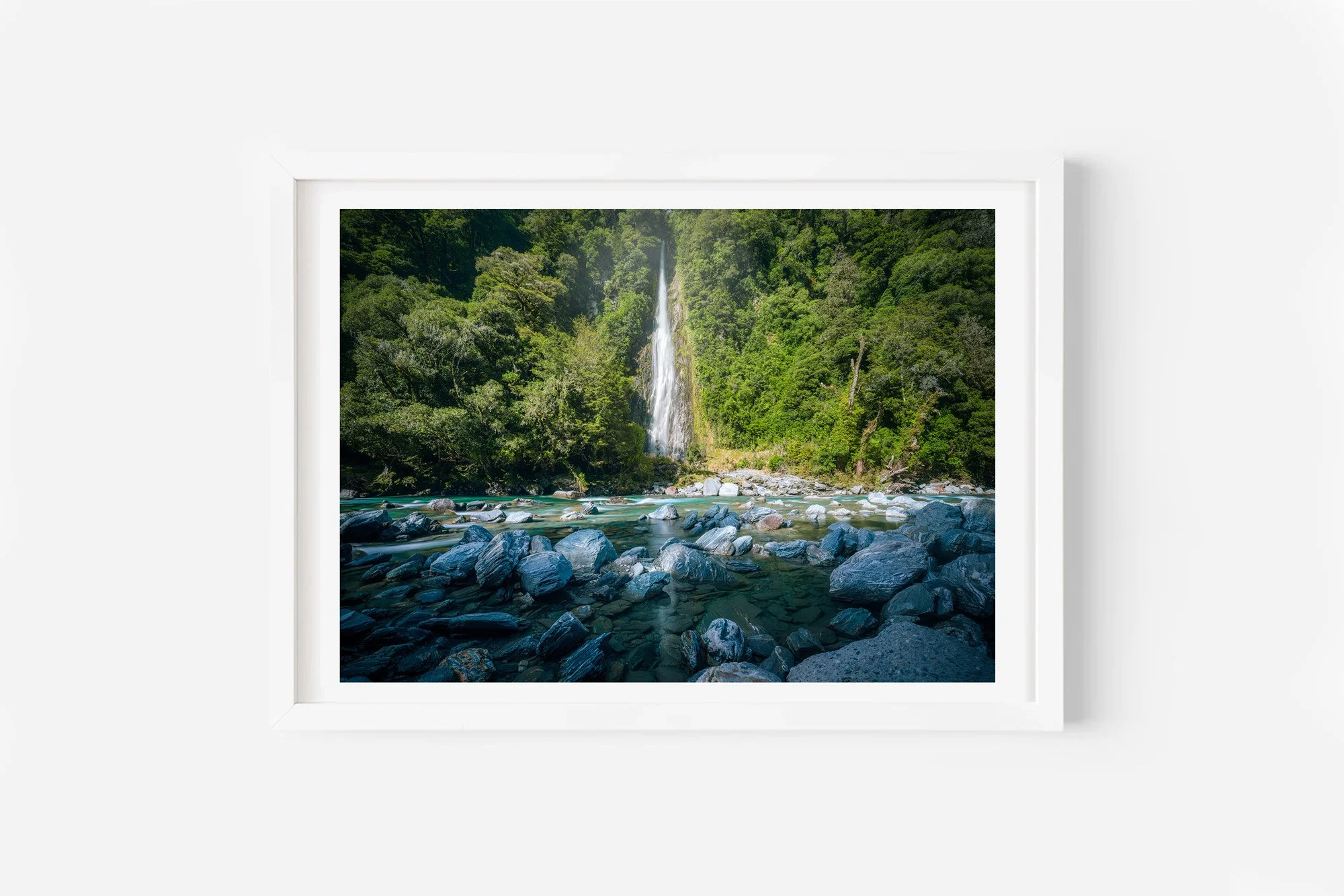 thundercreek falls haast pass nz print