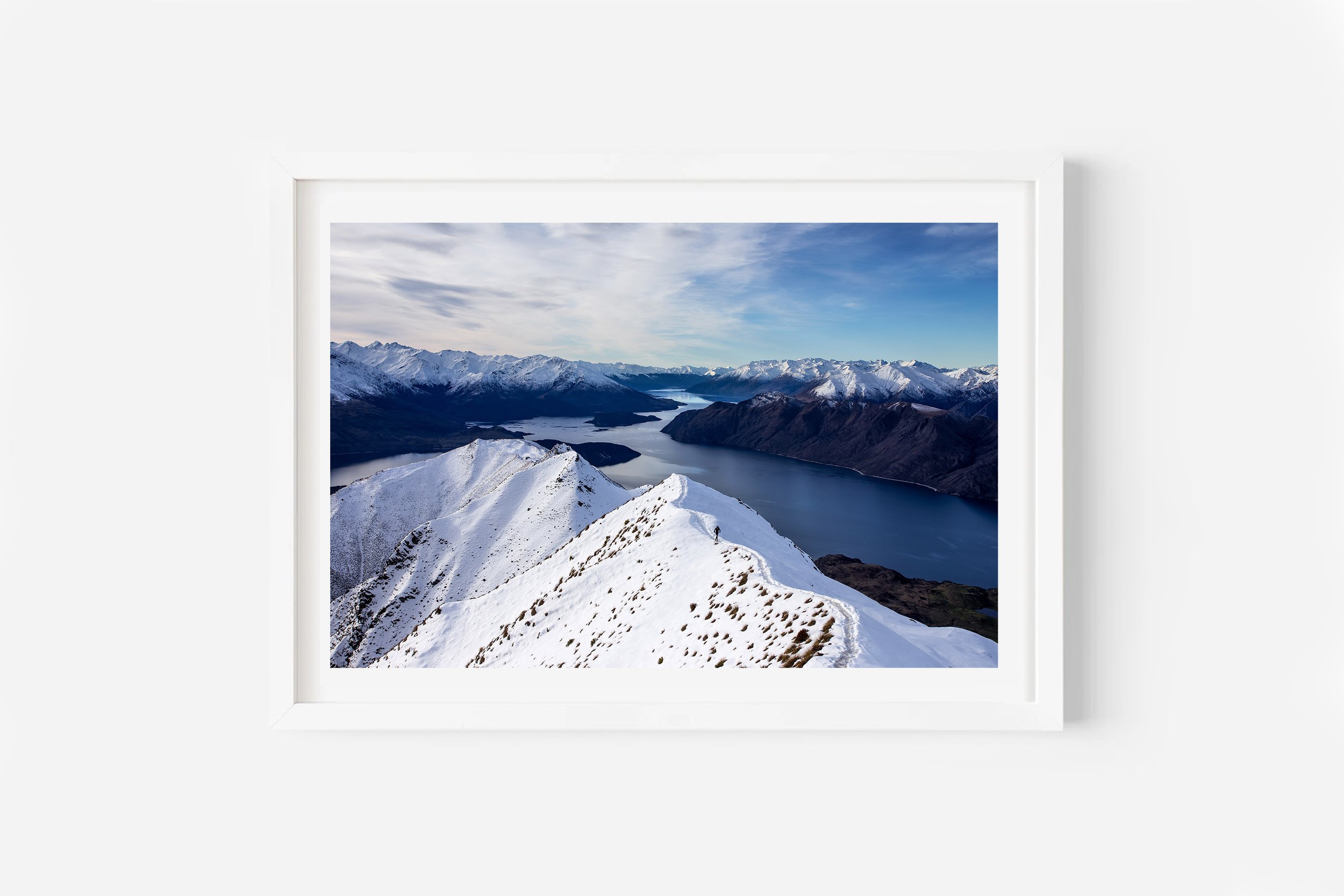 Roys Peak Lookout winter Wanaka NZ Print