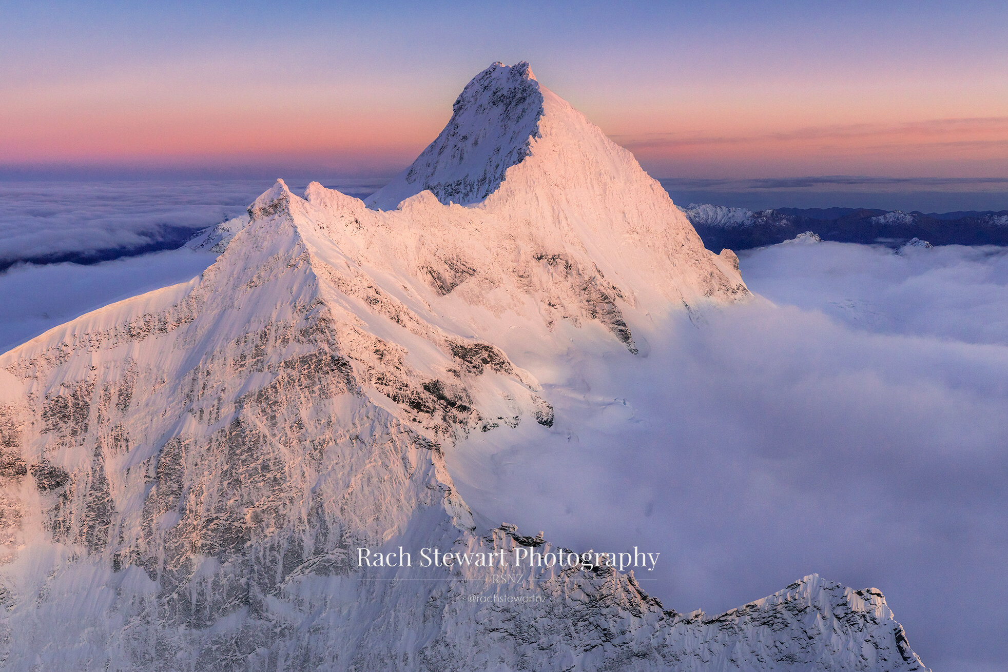 Mount Aspiring Sunrise Aerial NZ Print