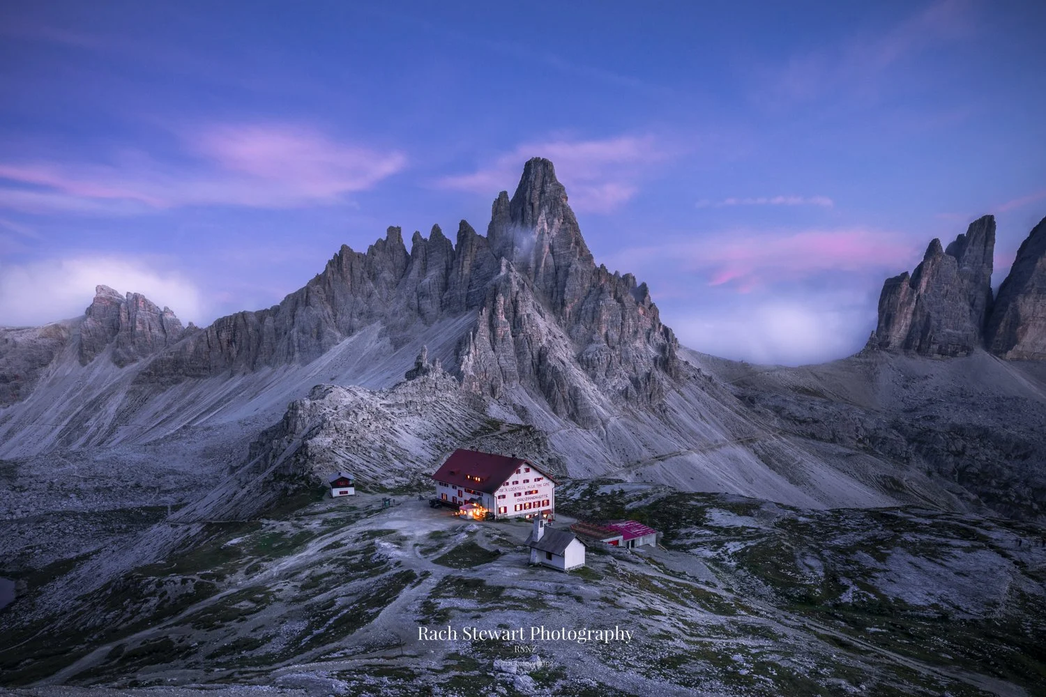 Rifujio Locatelli Tre Cime Di Lavaredo The Dolomites Italy Print