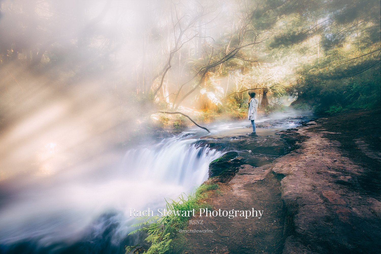 Kerosene Creek Waterfall Hot Springs Rotorua NZ Print