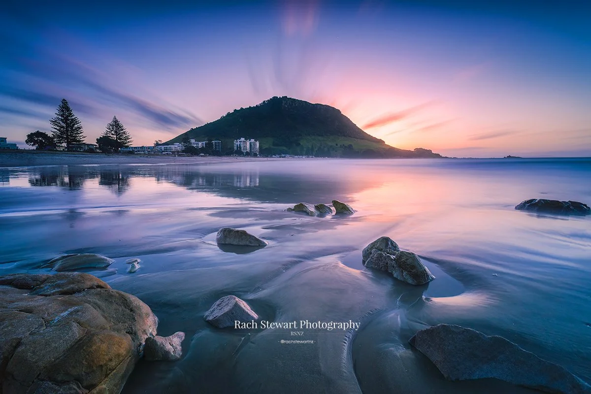Mount Maunganui Beach sunset NZ Print